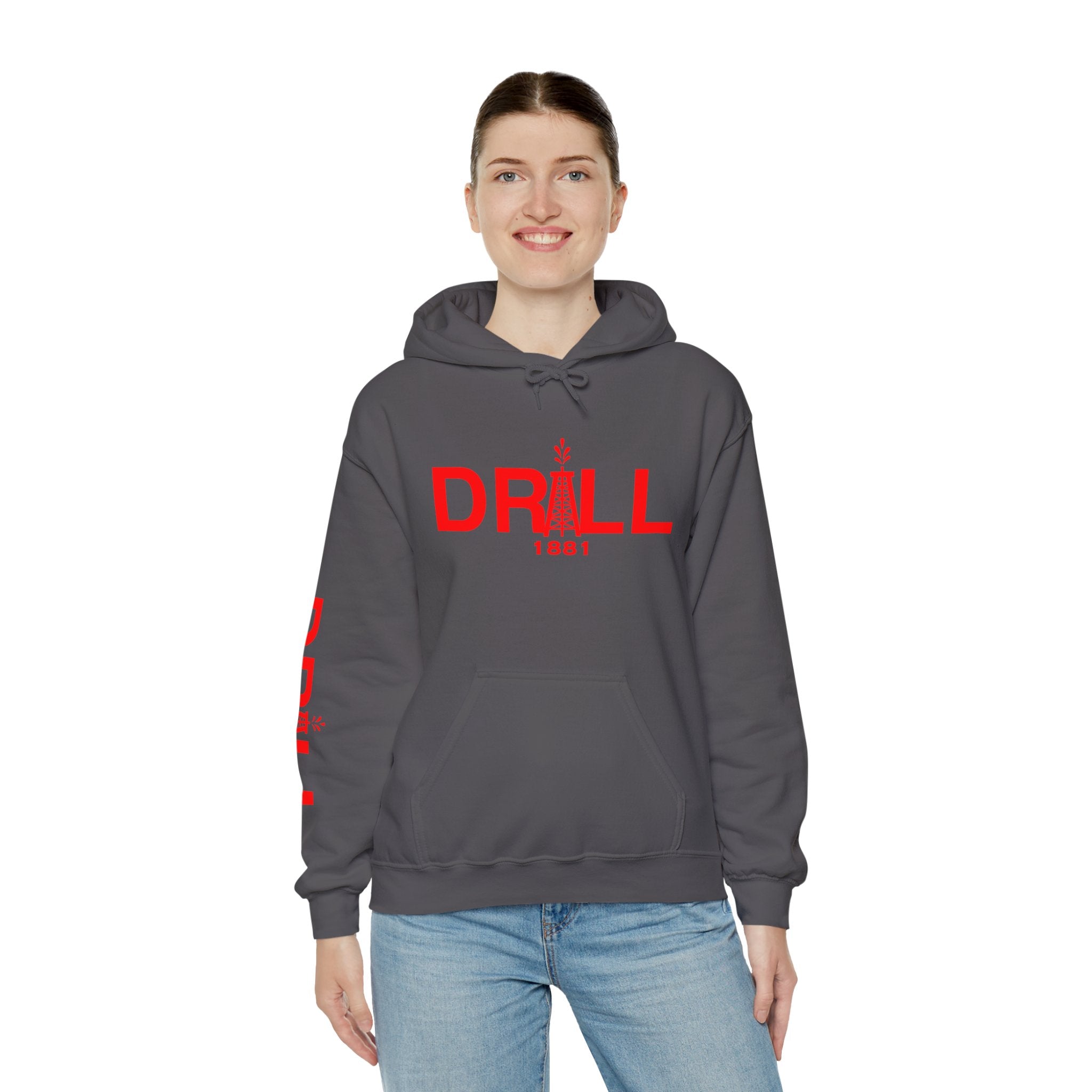 Drill Basic Red Logo - Heavy Blend™ Hoodie