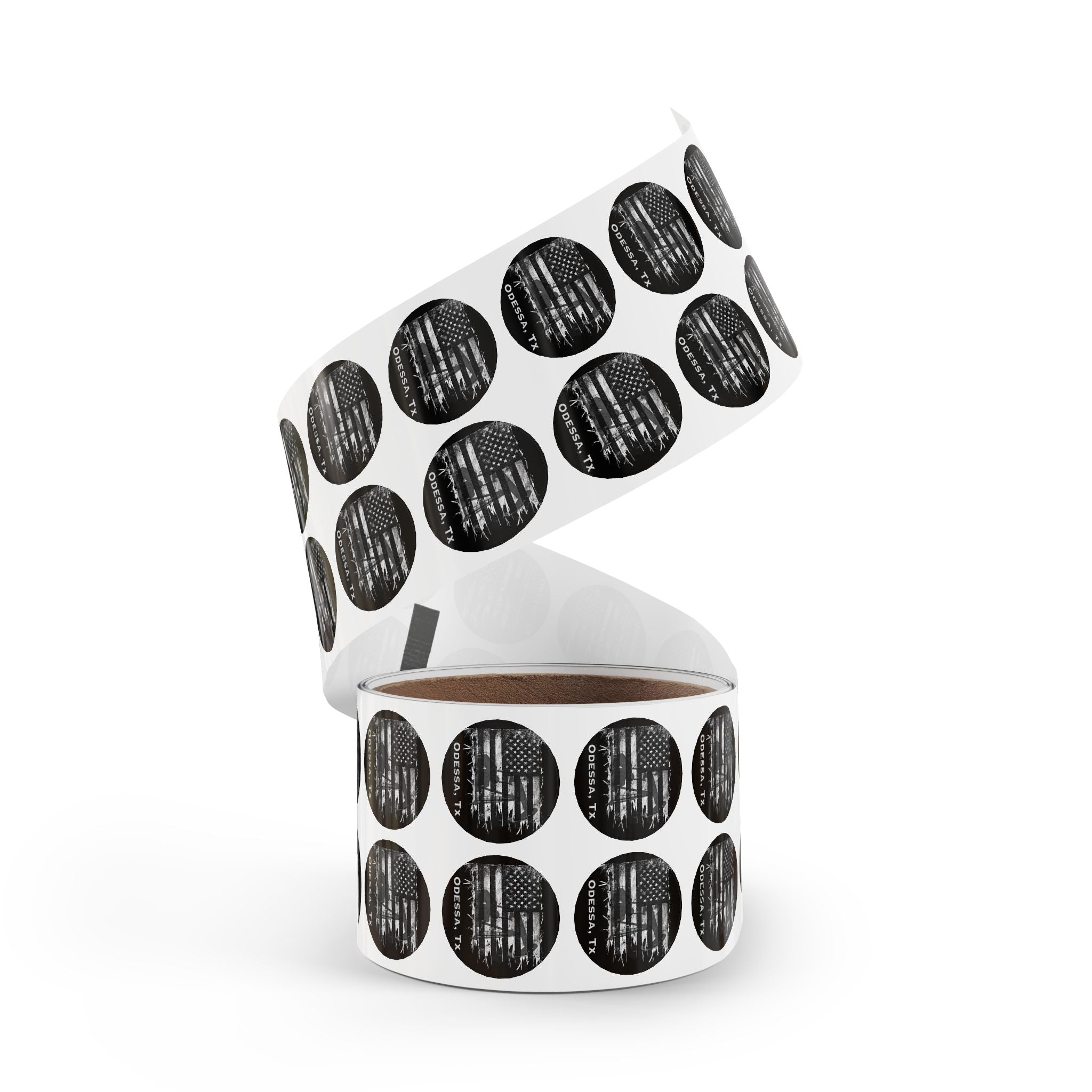 Old Glory Odessa - Round Sticker Label Rolls