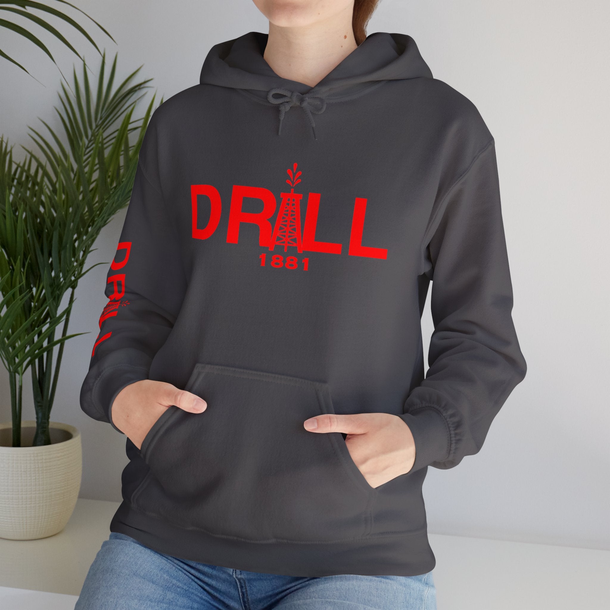 Drill Basic Red Logo - Heavy Blend™ Hoodie