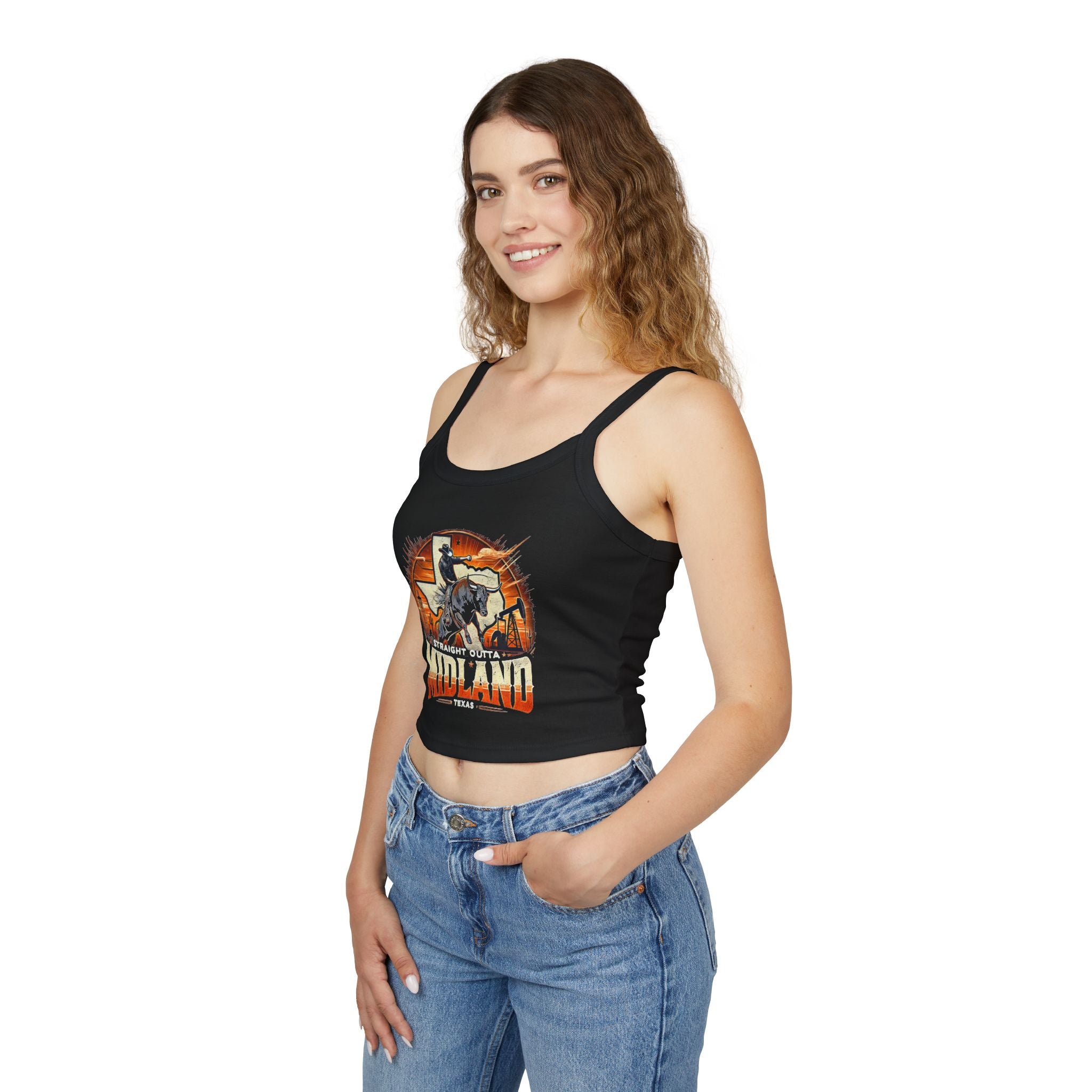 Graphic Tank Top for Women - Straight Outta Midland Design