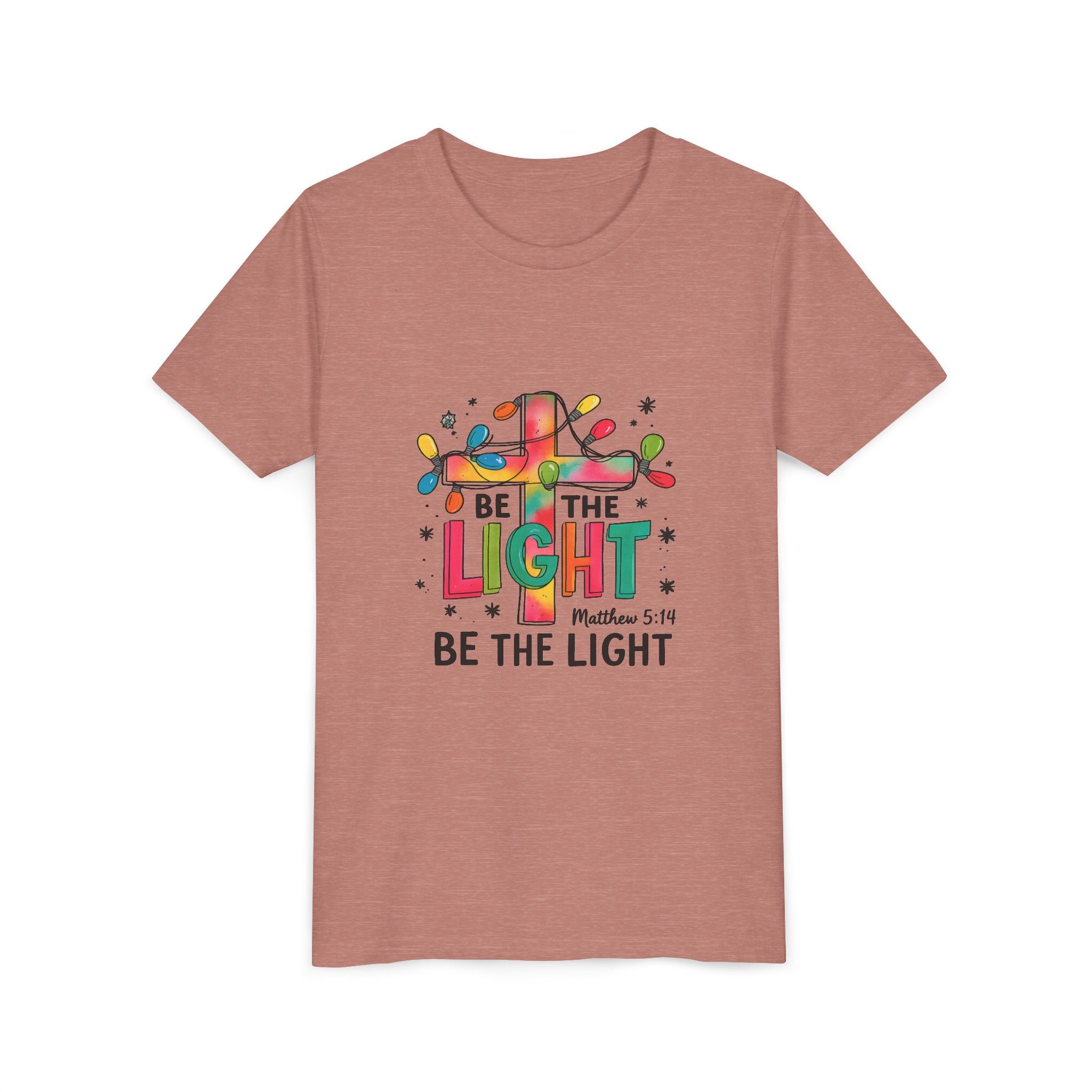 Be The Light Christmas - Youth Short Sleeve Tee - Fun & Stylish T-Shirt for Kids