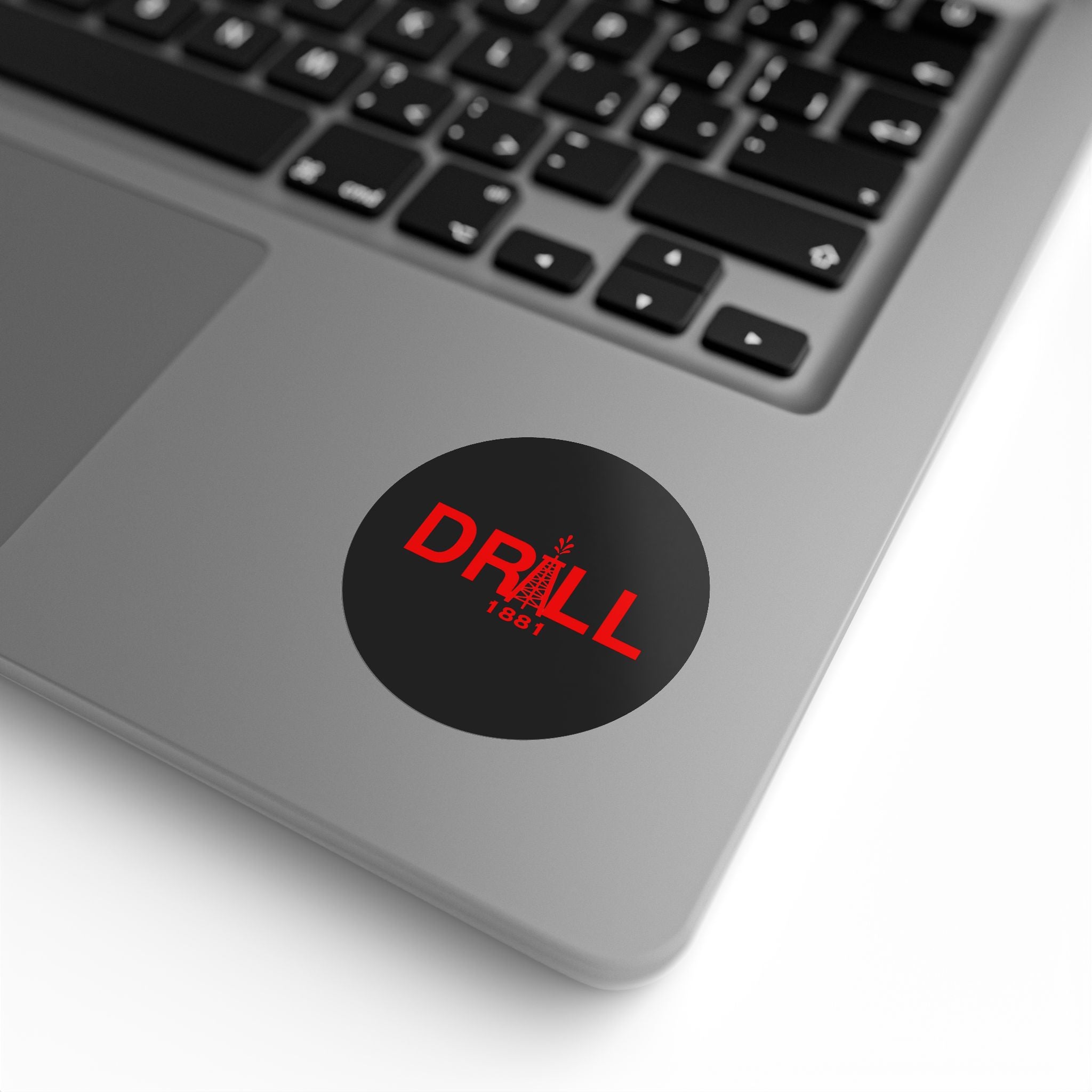 DRILL Red - Round Sticker Label Rolls