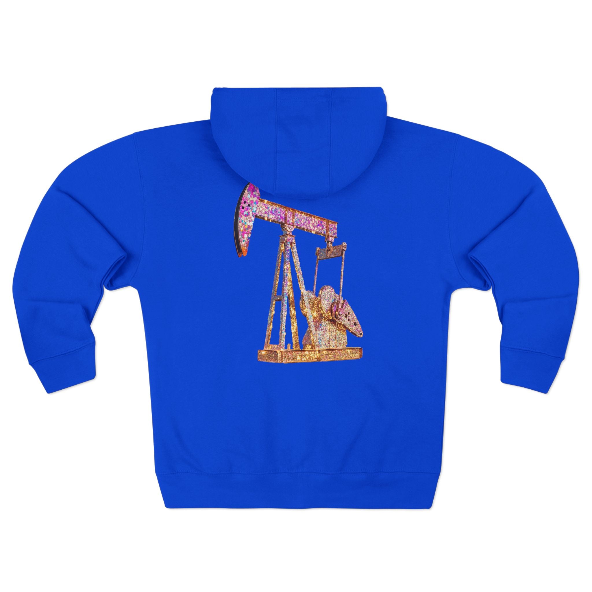Glitter Pumpjack Unisex Zip Hoodie - Perfect for Oil & Gas Enthusiasts