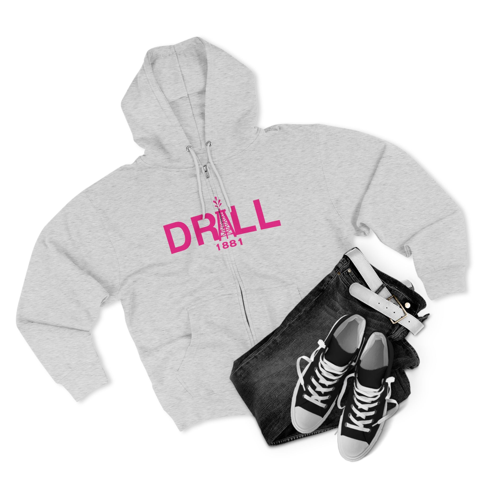 Glitter Pumpjack Unisex Zip Hoodie - Perfect for Oil & Gas Enthusiasts