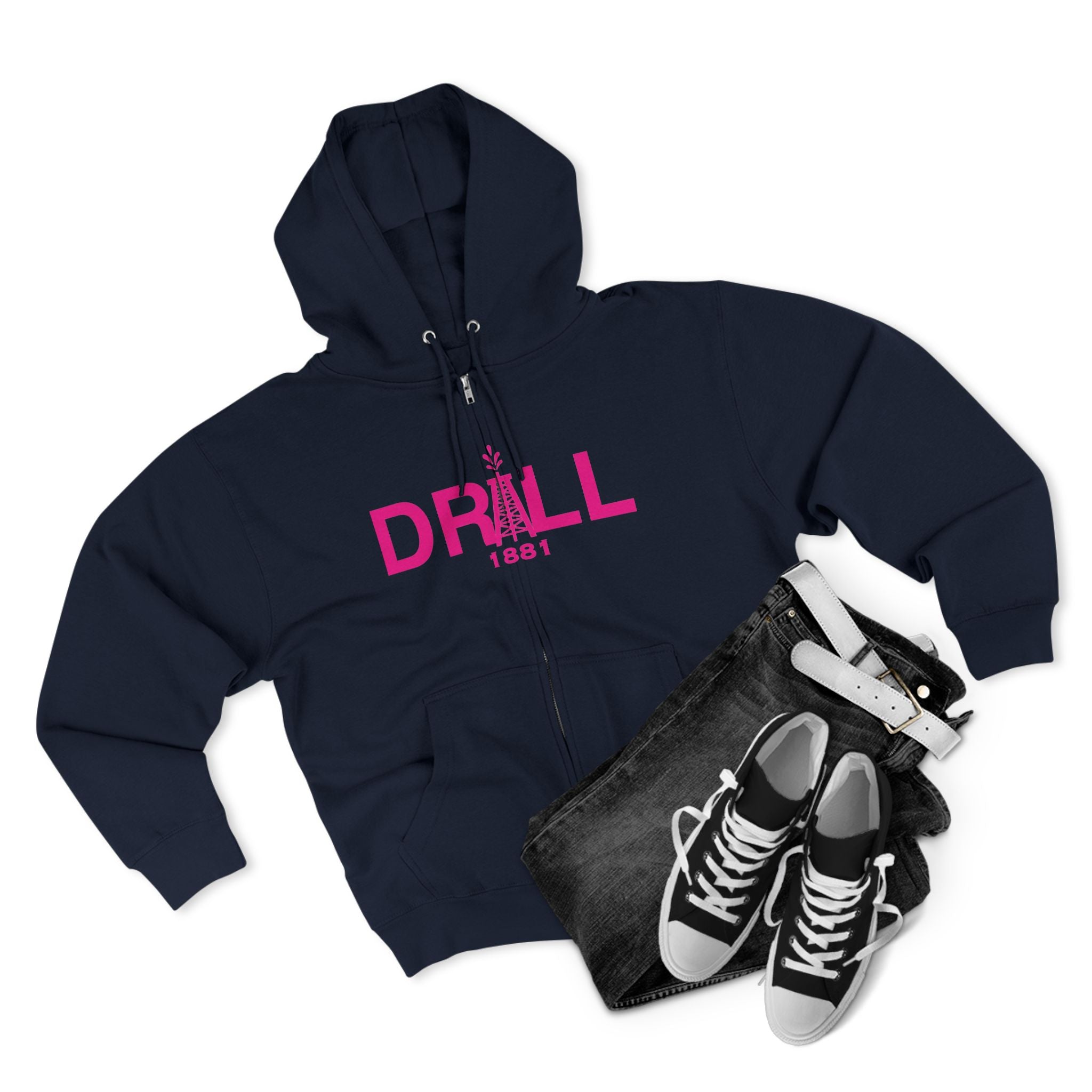Glitter Pumpjack Unisex Zip Hoodie - Perfect for Oil & Gas Enthusiasts