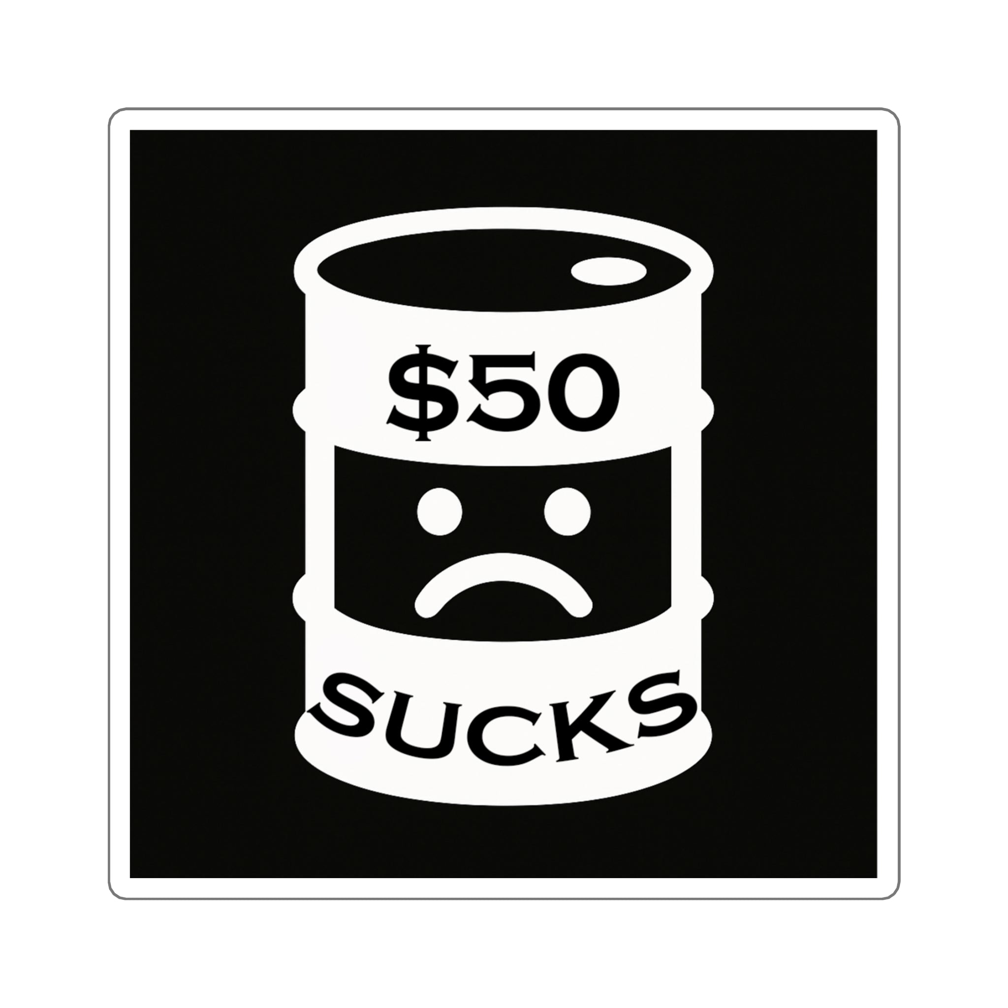 $50 Sucks - Square Stickers