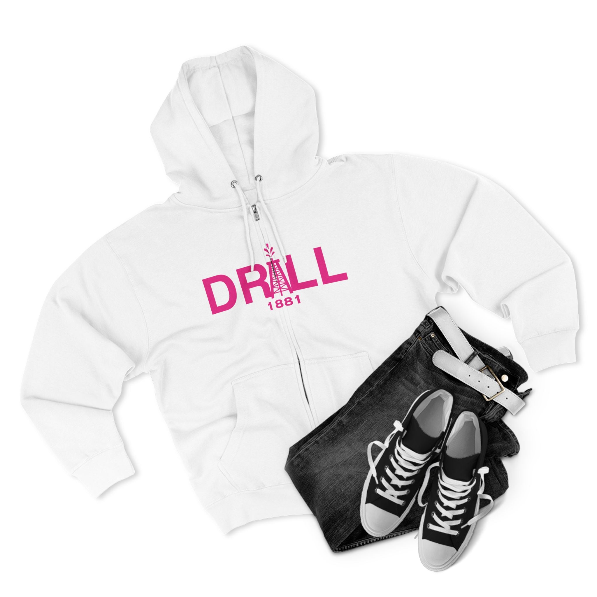 Glitter Pumpjack Unisex Zip Hoodie - Perfect for Oil & Gas Enthusiasts