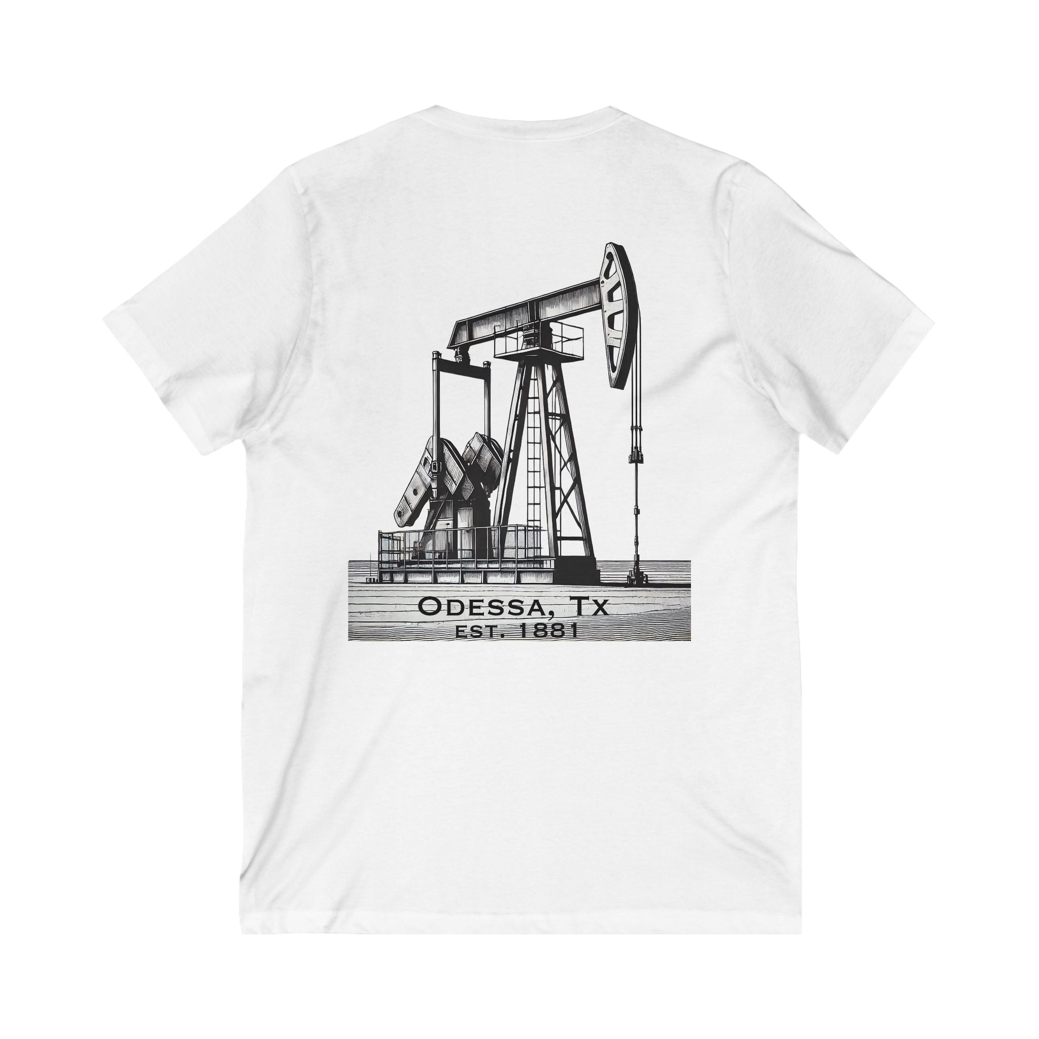 Odessa Est. 1881 - Unisex V-Neck Tee - Vintage Drill Logo