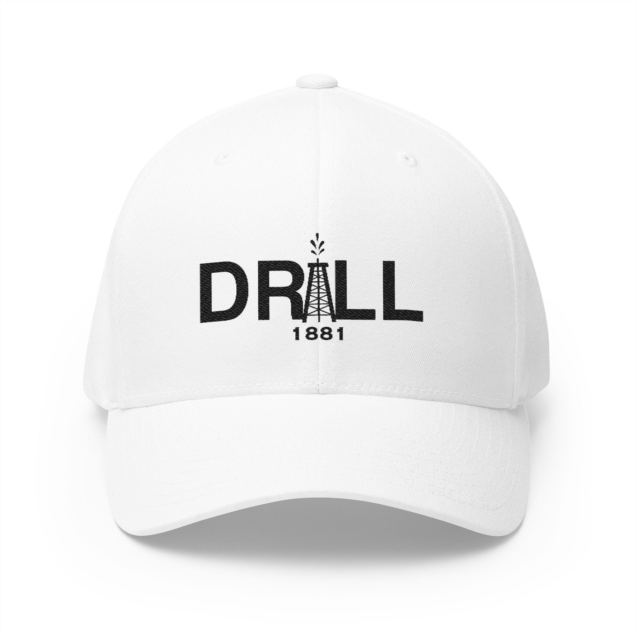 Drill Black Logo Cap- Closed Back