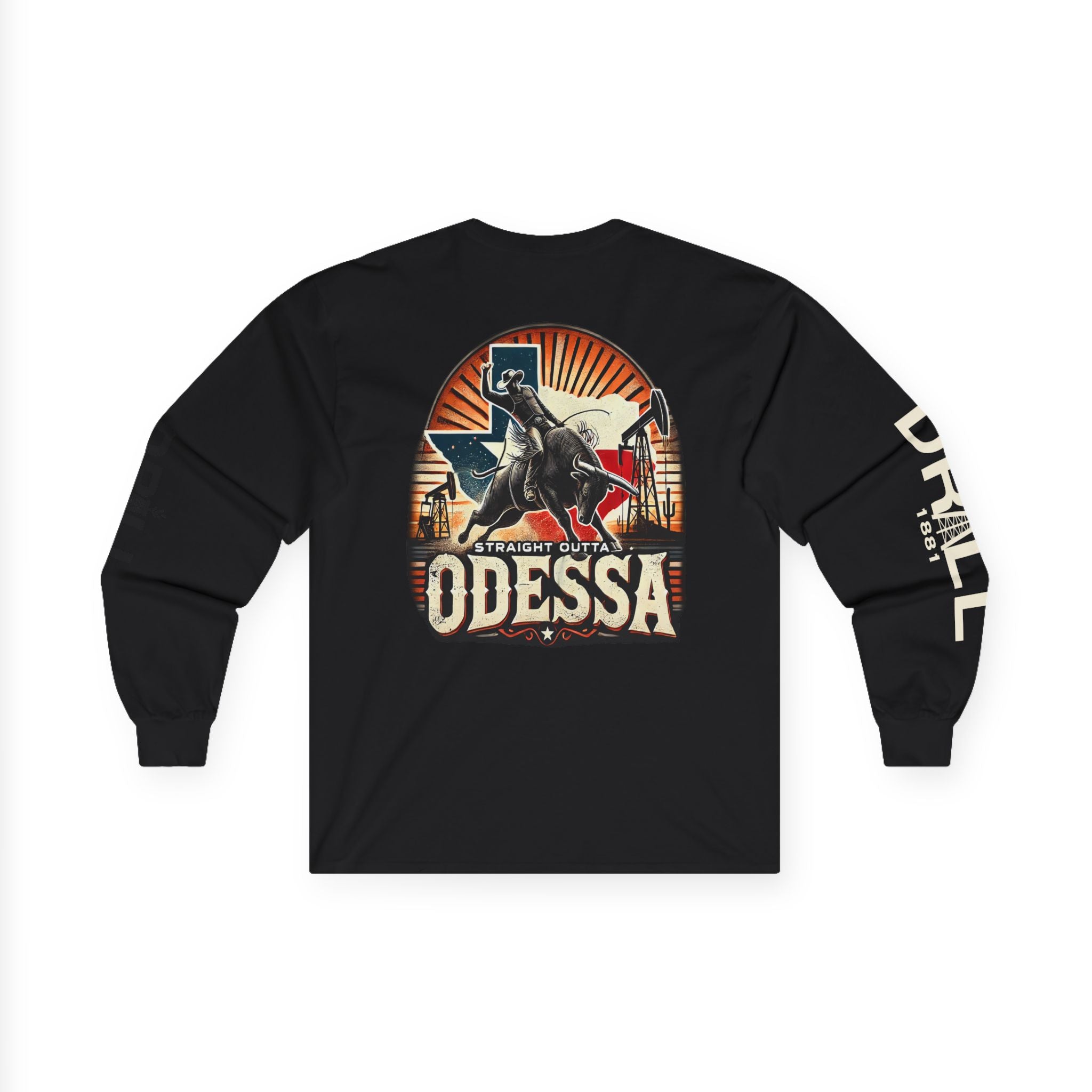 Straight Outta Odessa Bull - Long Sleeve Tee