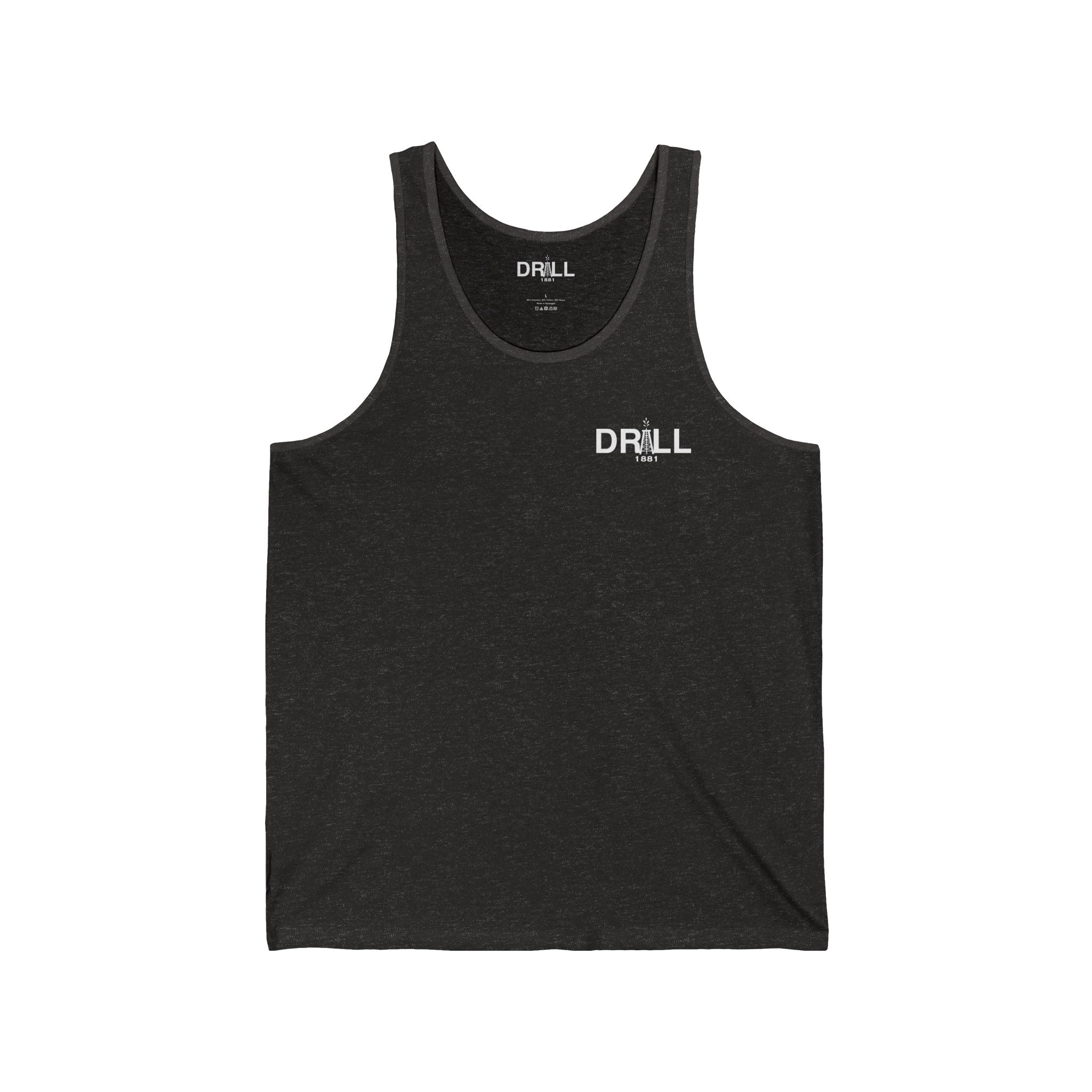 Drill 1881 Unisex Jersey Tank - Small White Logo