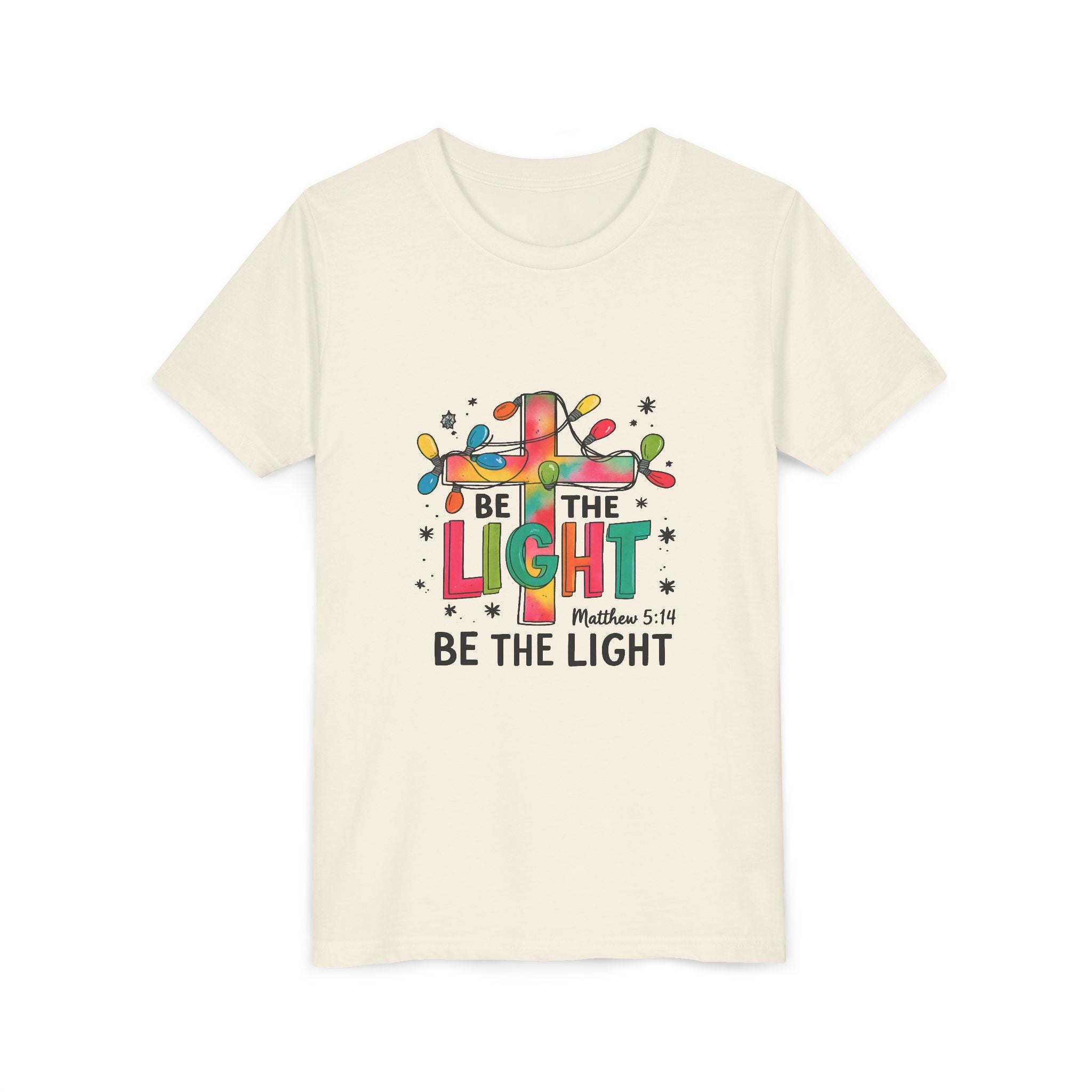 Be The Light Christmas - Youth Short Sleeve Tee - Fun & Stylish T-Shirt for Kids