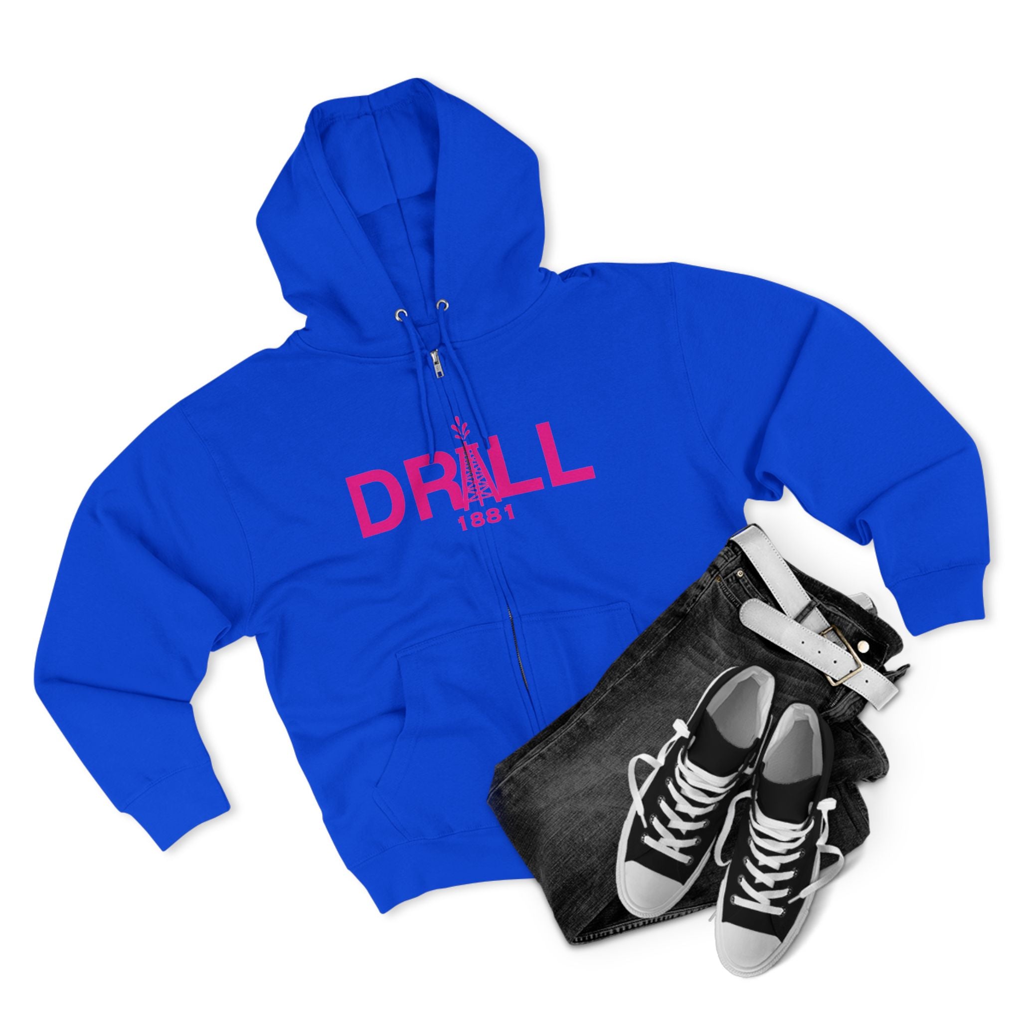 Glitter Pumpjack Unisex Zip Hoodie - Perfect for Oil & Gas Enthusiasts