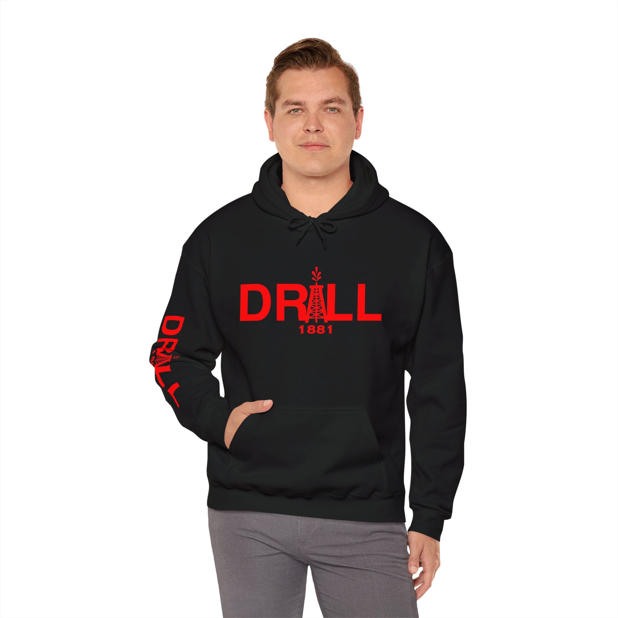 Drill Basic Red Logo - Heavy Blend™ Hoodie