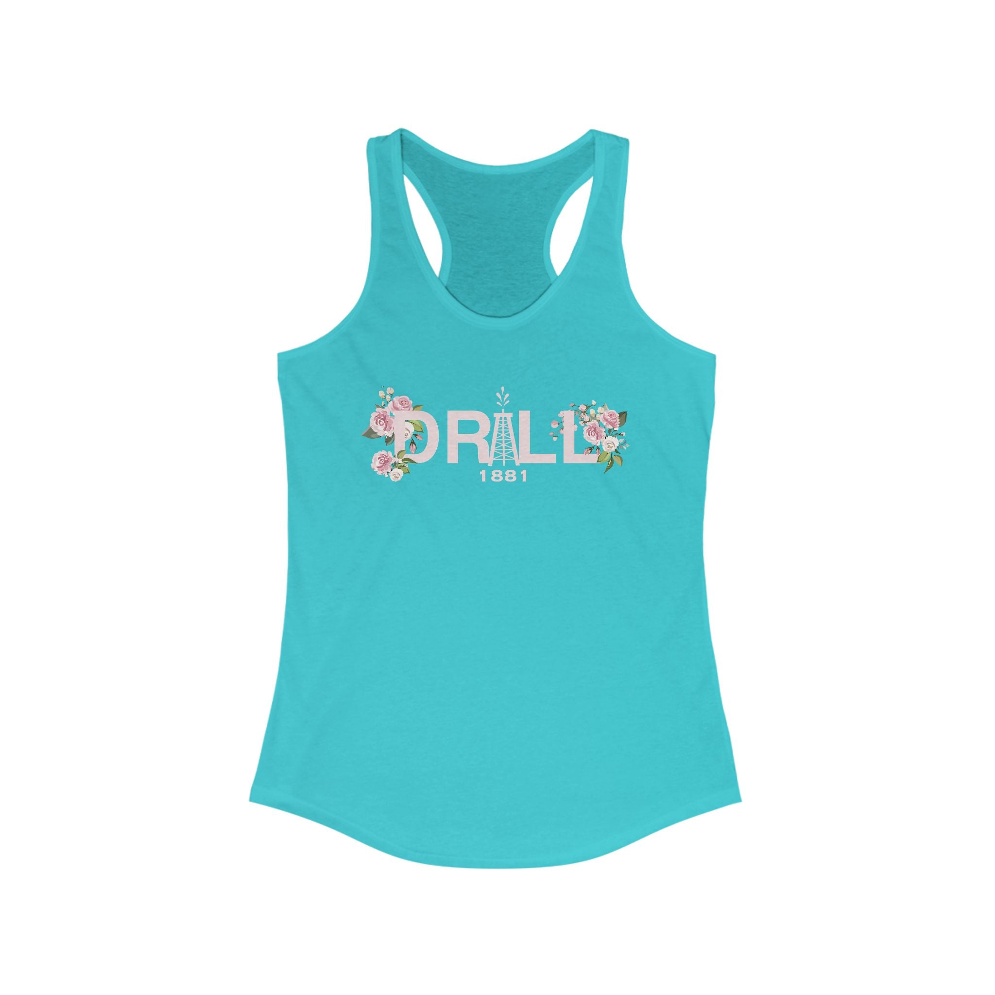 Floral Graphic Racerback Tank for Women - Casual Summer Top