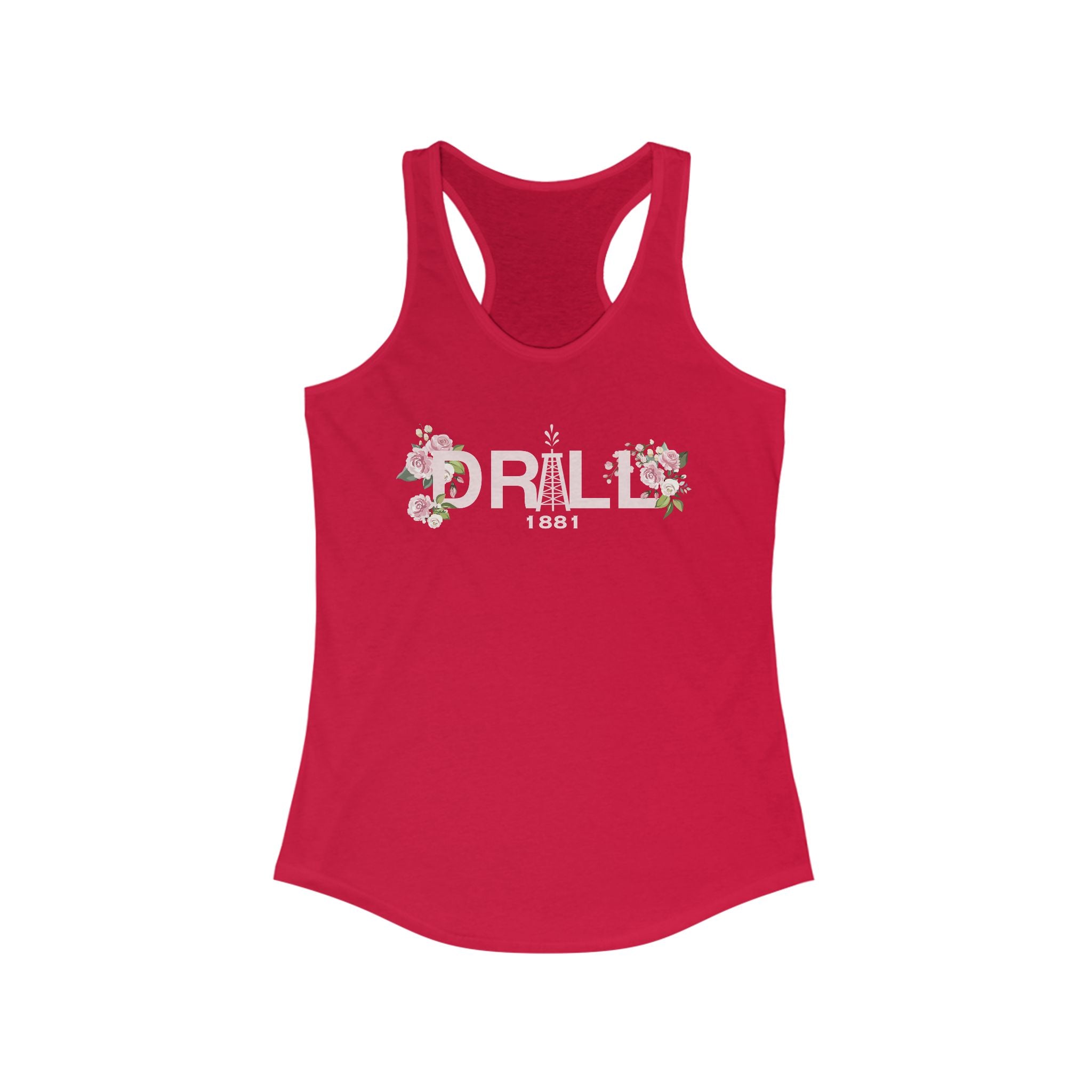 Floral Graphic Racerback Tank for Women - Casual Summer Top