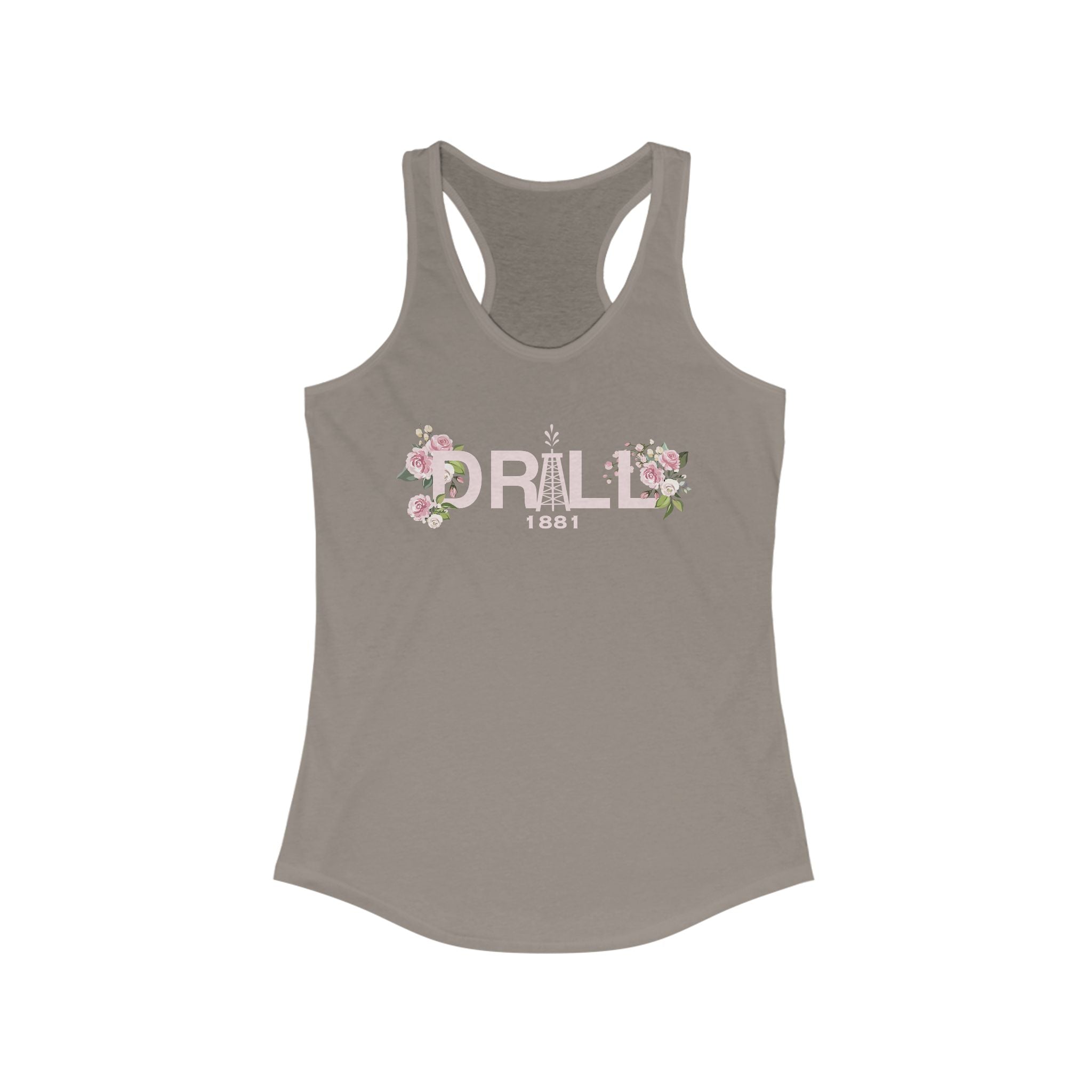 Floral Graphic Racerback Tank for Women - Casual Summer Top