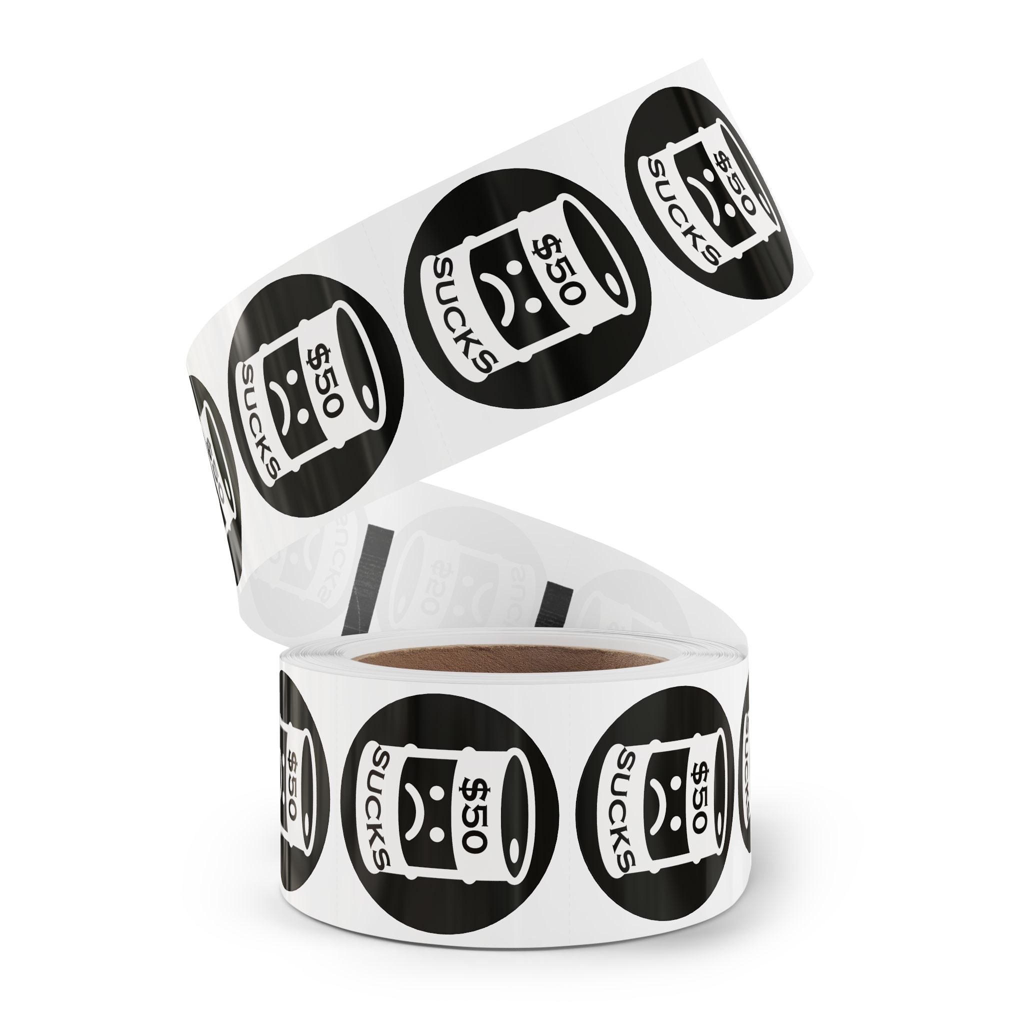 $50 Sucks - Round Sticker Label Rolls