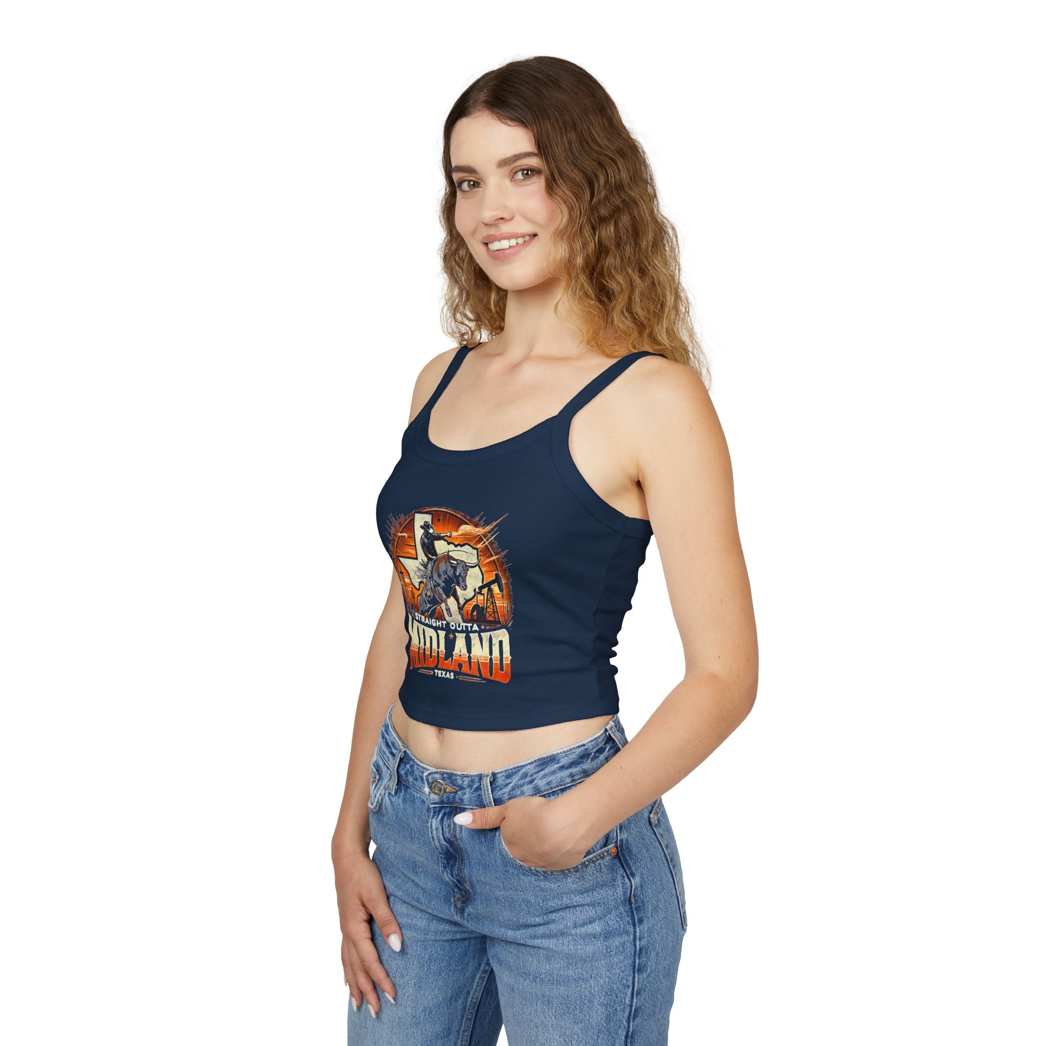 Graphic Tank Top for Women - Straight Outta Midland Design