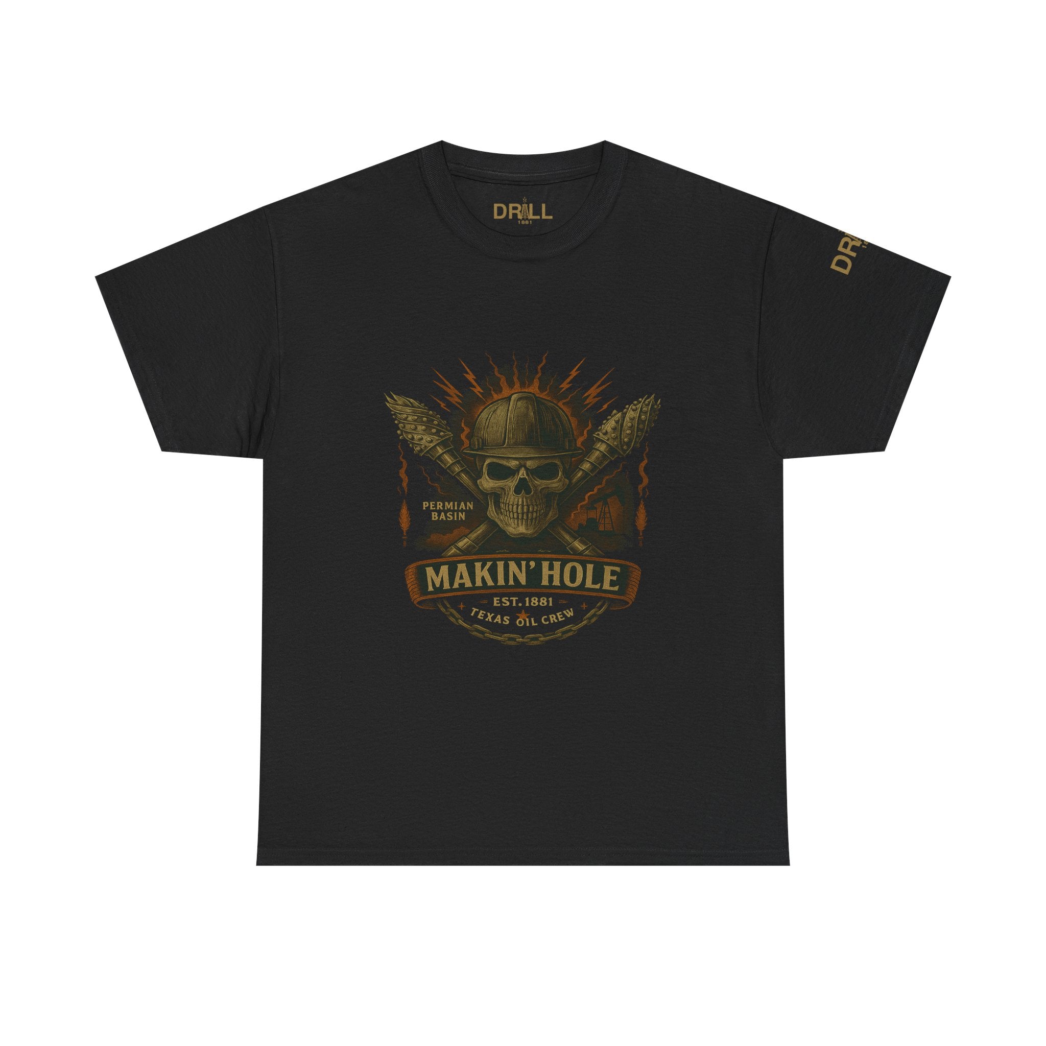 Makin Hole Skull - Black - SS - Front