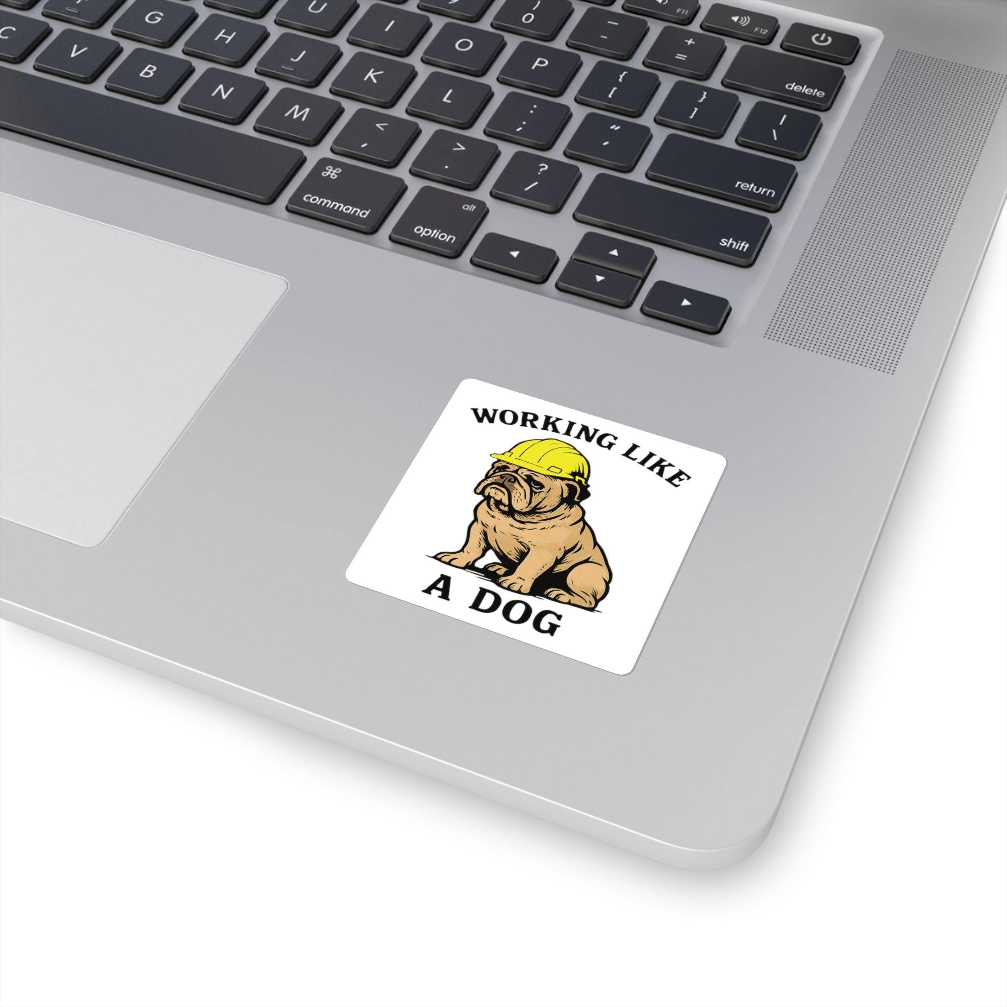 Working like a Dog - Square Stickers