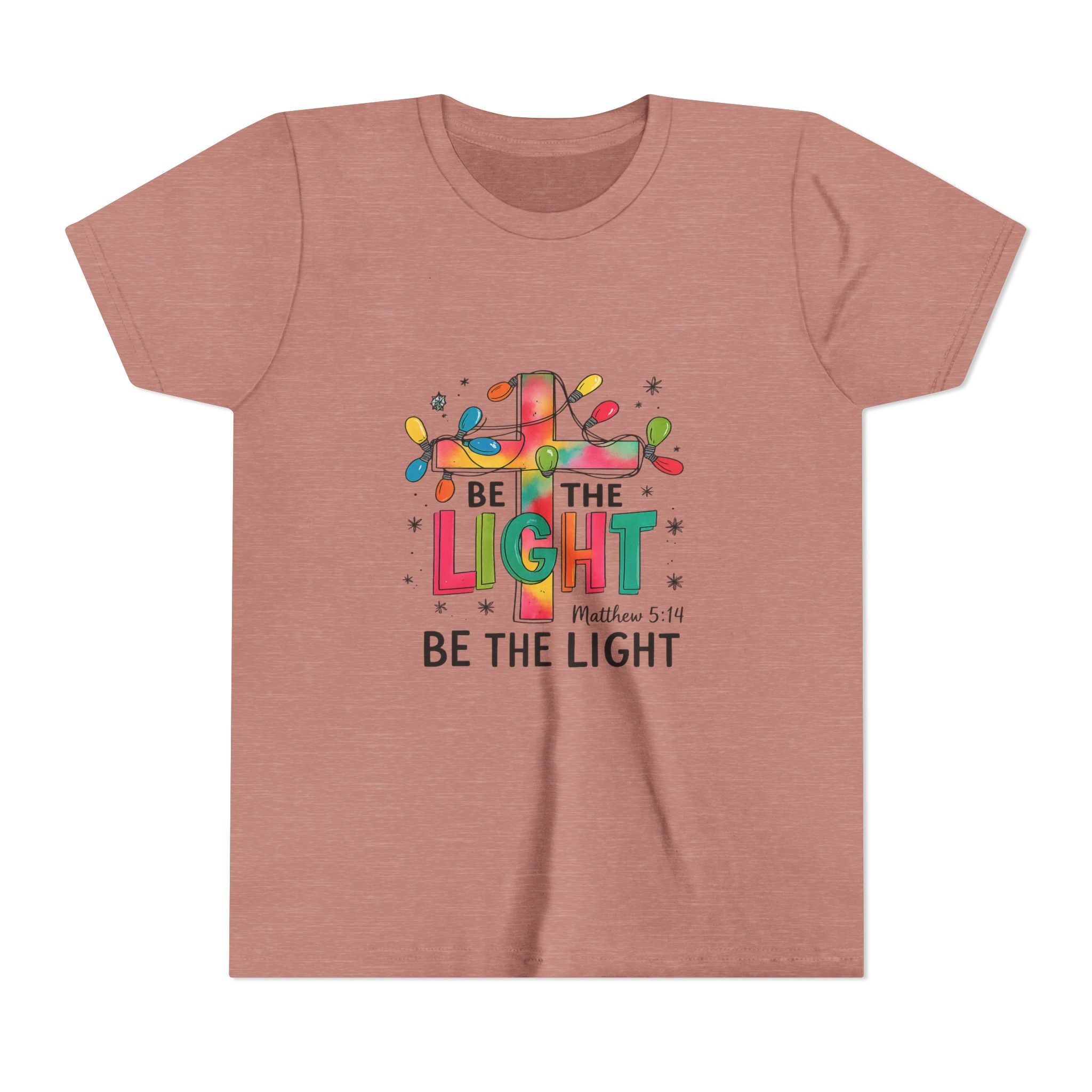 Be The Light Christmas - Youth Short Sleeve Tee - Fun & Stylish T-Shirt for Kids