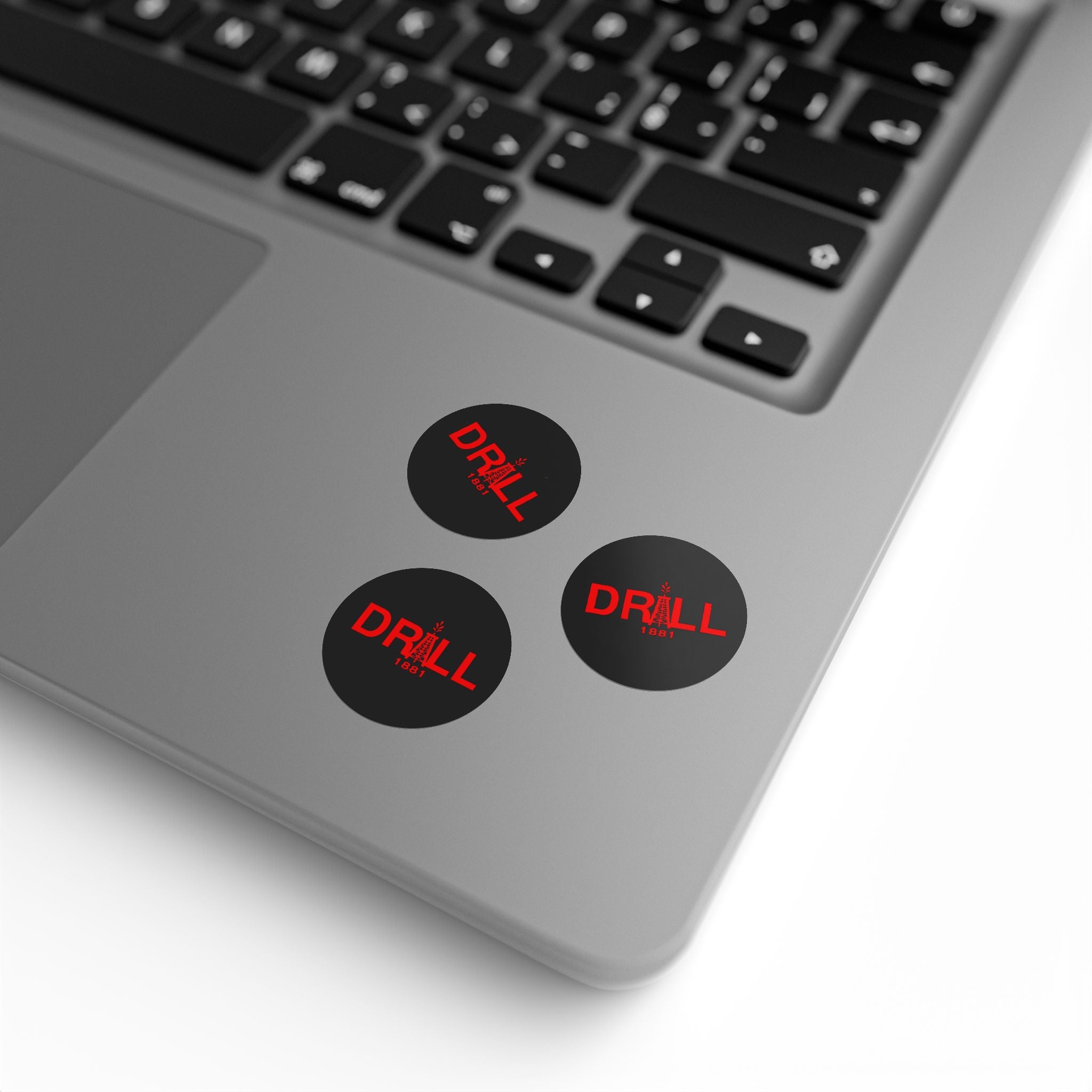 DRILL Red - Round Sticker Label Rolls