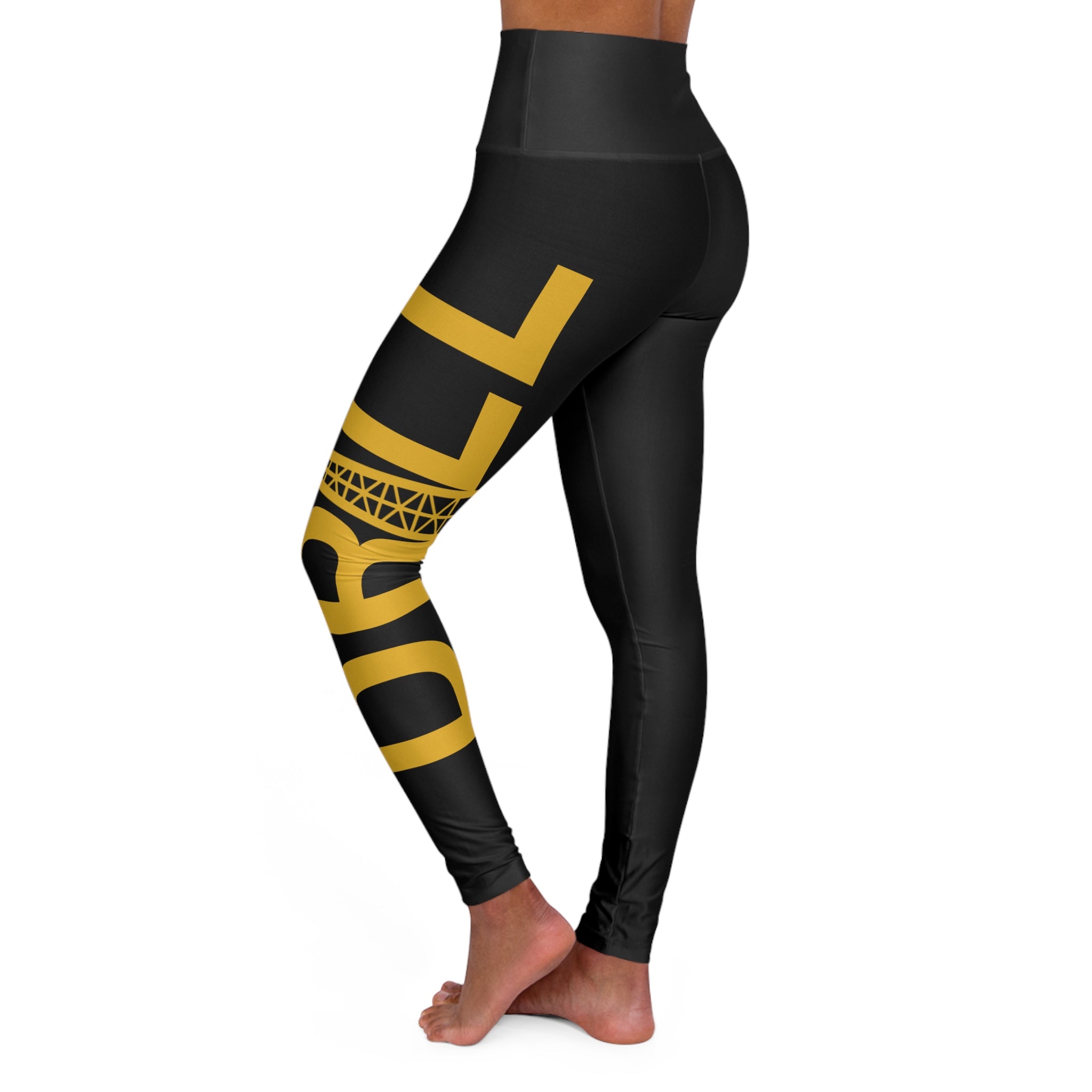 High Waisted Yoga Leggings with Motivational Text | Women’s Activewear for Fitness, Pilates, Yoga and Everyday Comfort
