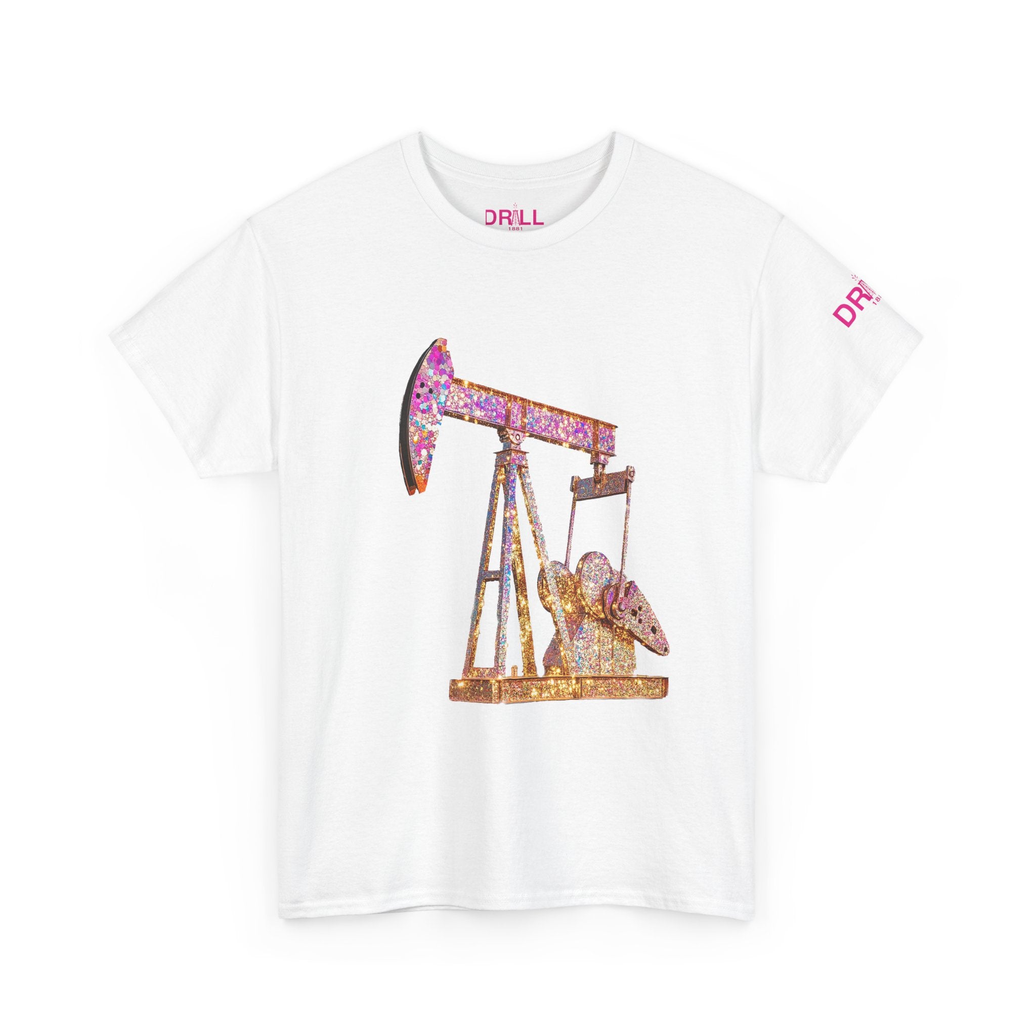 Glitter Pumpjack Front - Black - SS - T-Shirt