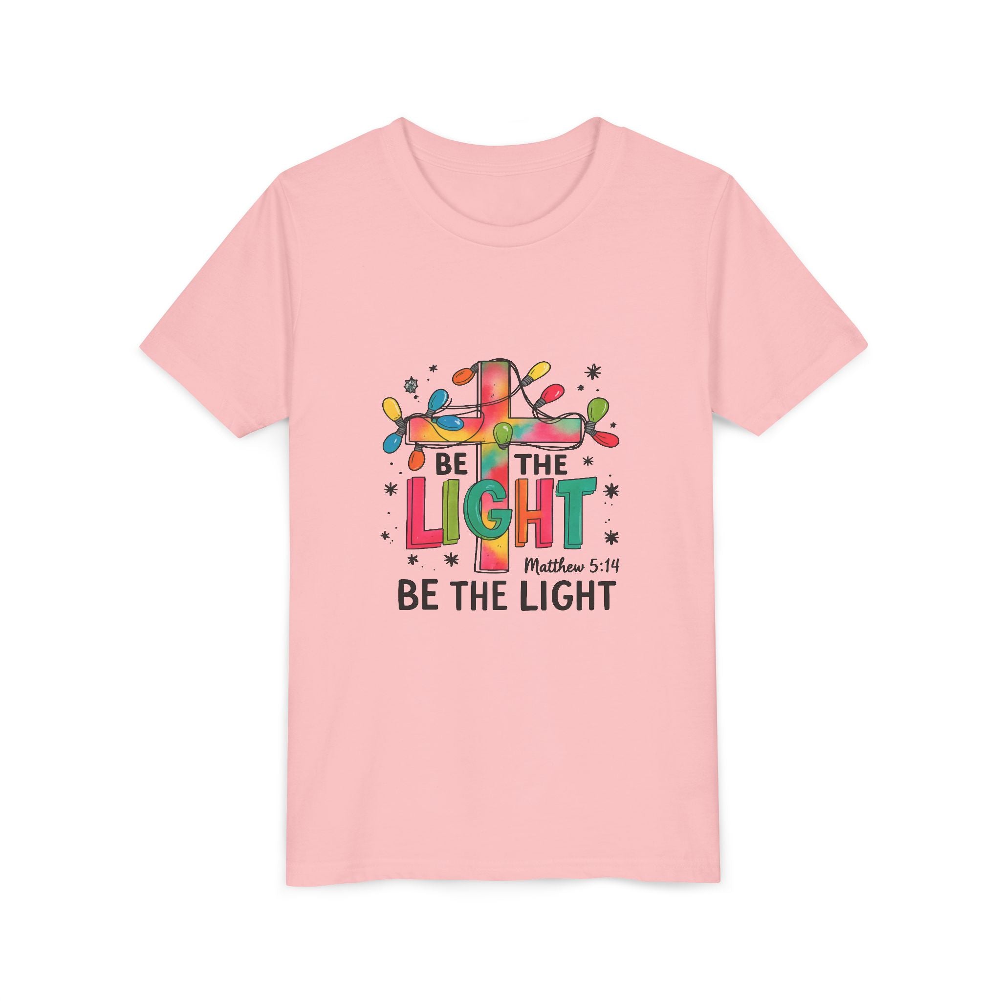 Be The Light Christmas - Youth Short Sleeve Tee - Fun & Stylish T-Shirt for Kids