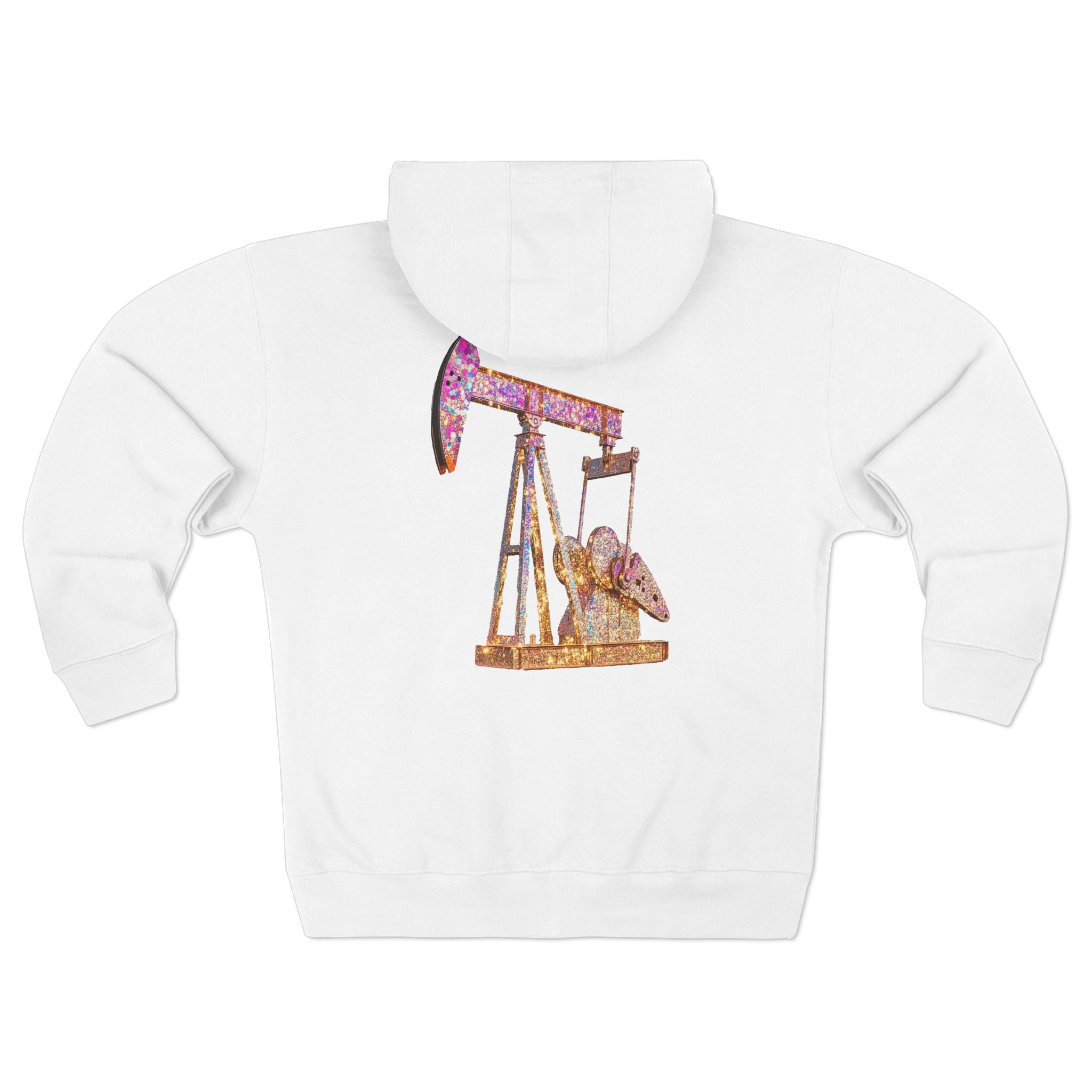 Glitter Pumpjack Unisex Zip Hoodie - Perfect for Oil & Gas Enthusiasts