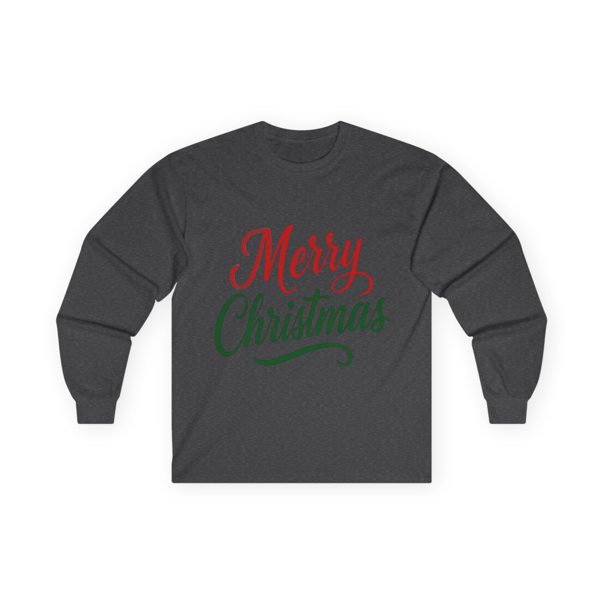 Merry Christmas Long Sleeve Tee, Unisex Gift, Winter Apparel, Festive Party Wear