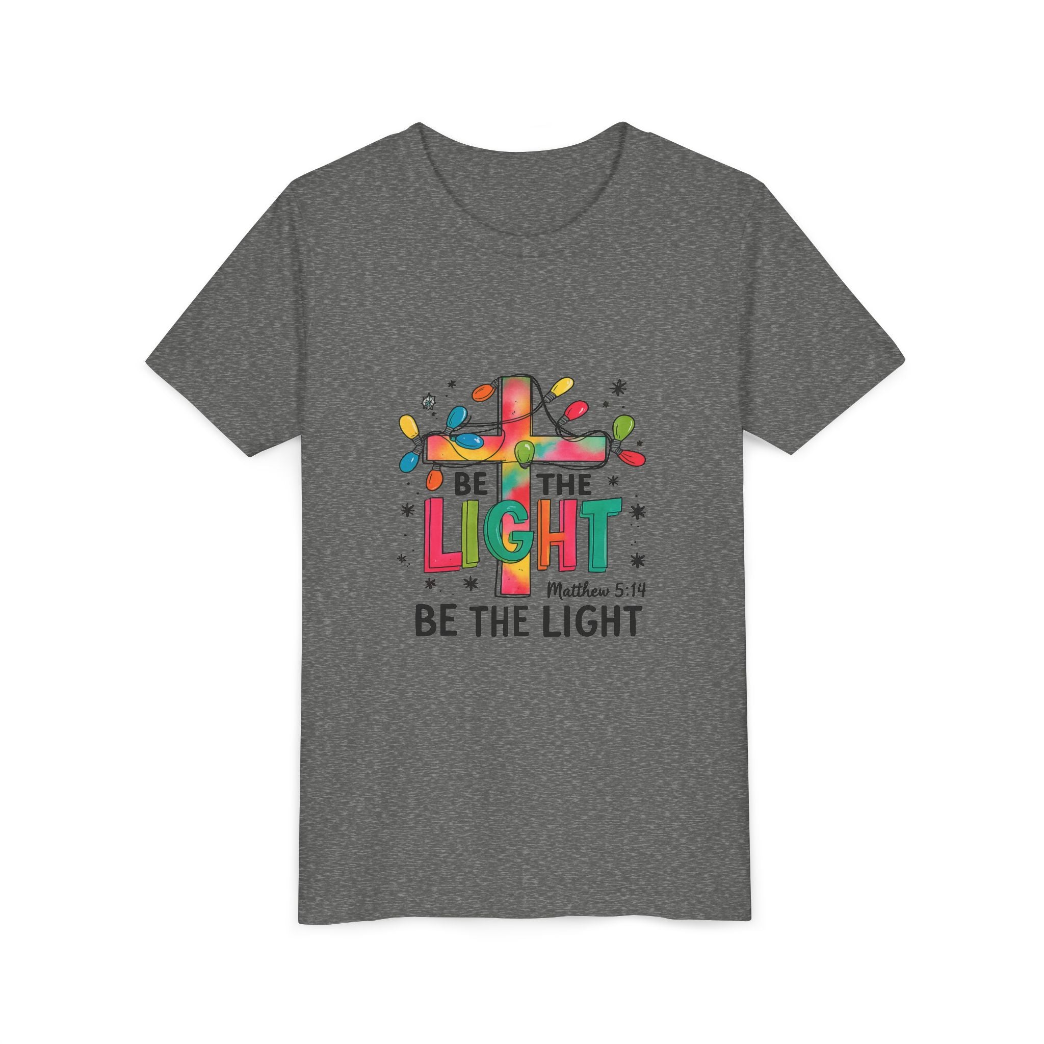 Be The Light Christmas - Youth Short Sleeve Tee - Fun & Stylish T-Shirt for Kids