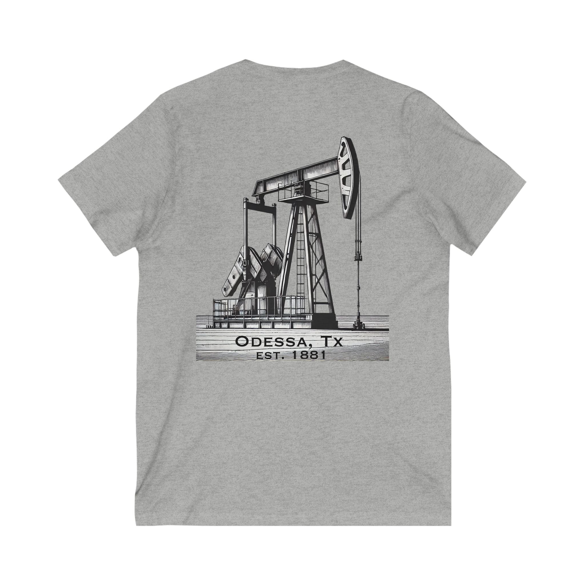 Odessa Est. 1881 - Unisex V-Neck Tee - Vintage Drill Logo