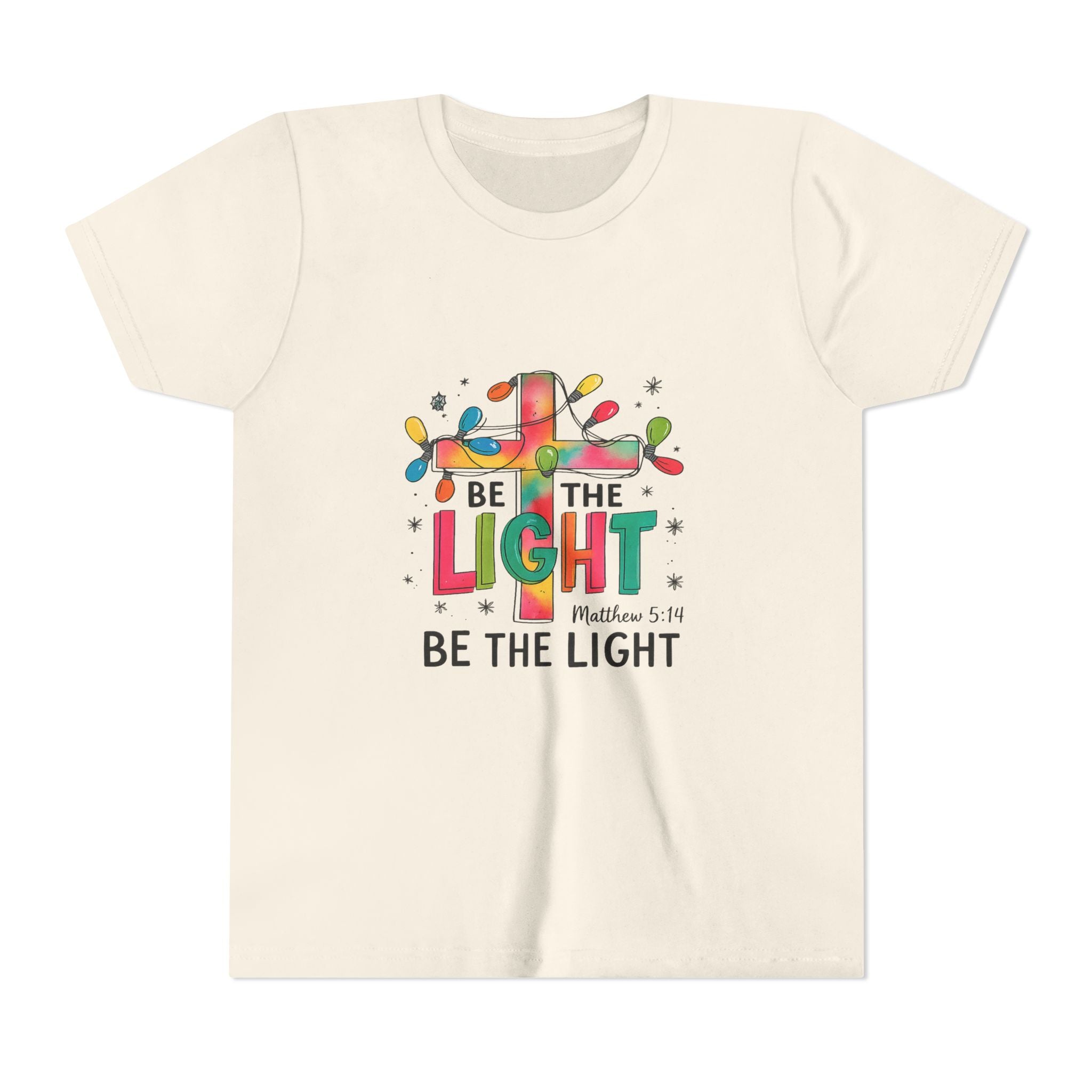 Be The Light Christmas - Youth Short Sleeve Tee - Fun & Stylish T-Shirt for Kids