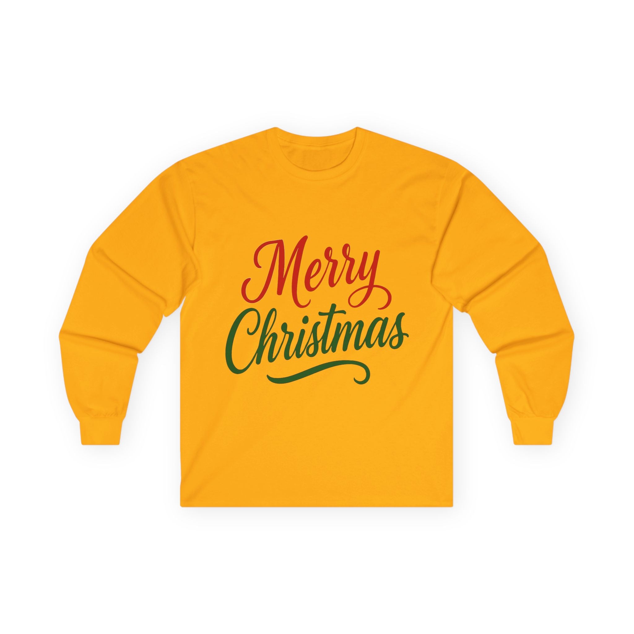 Merry Christmas Long Sleeve Tee, Unisex Gift, Winter Apparel, Festive Party Wear