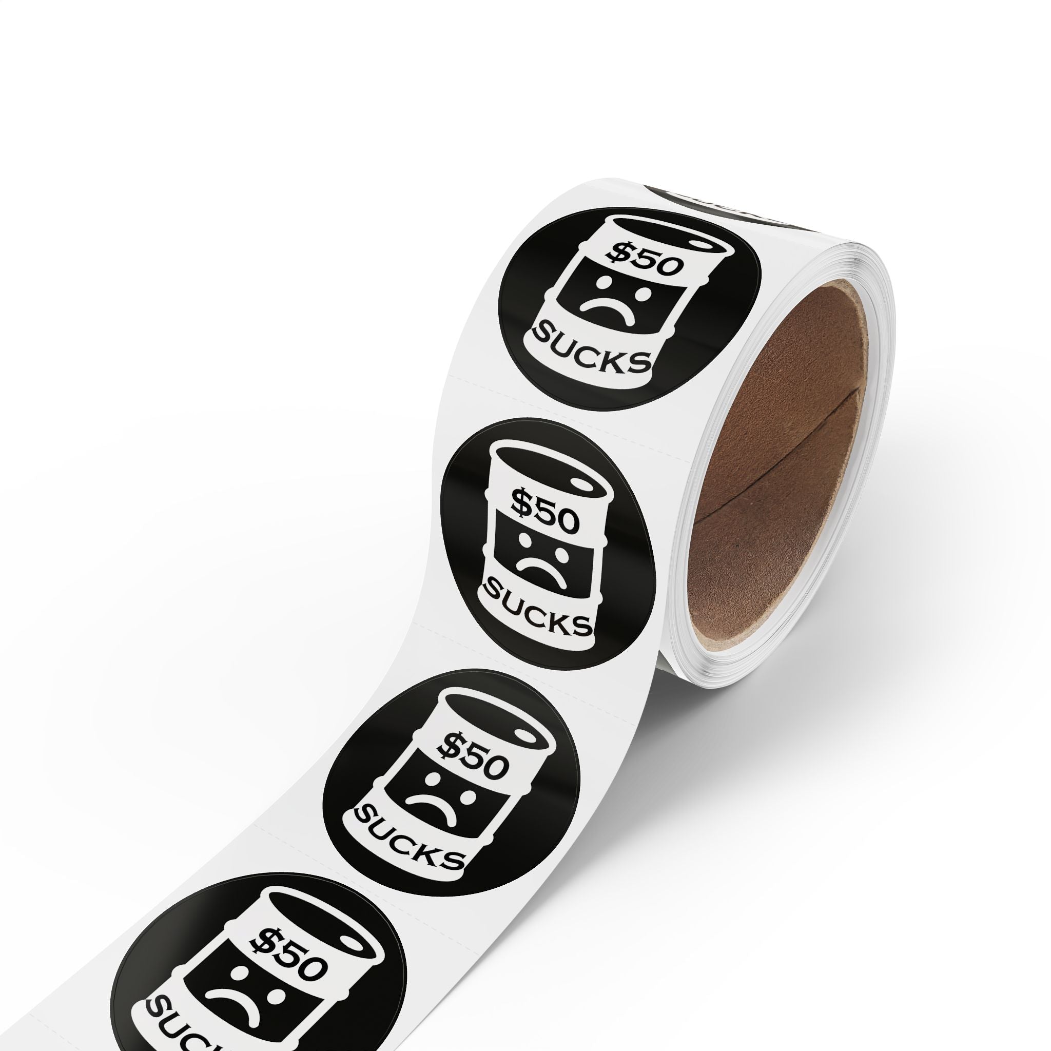 $50 Sucks - Round Sticker Label Rolls