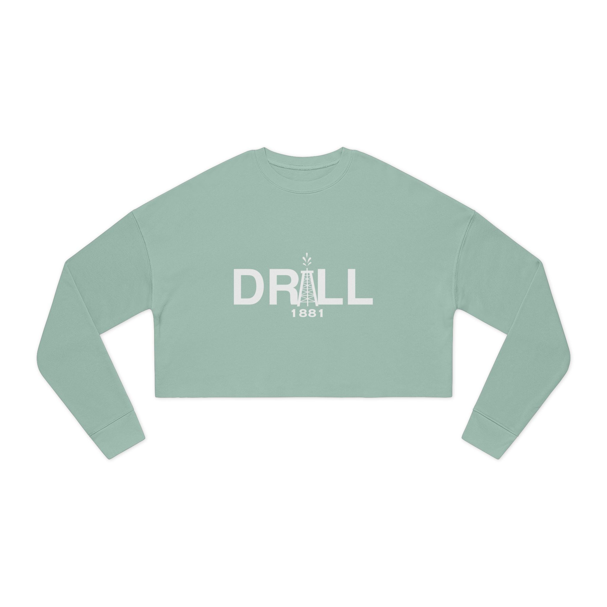 Drill Basic White Logo - Women's Cropped Sweatshirt