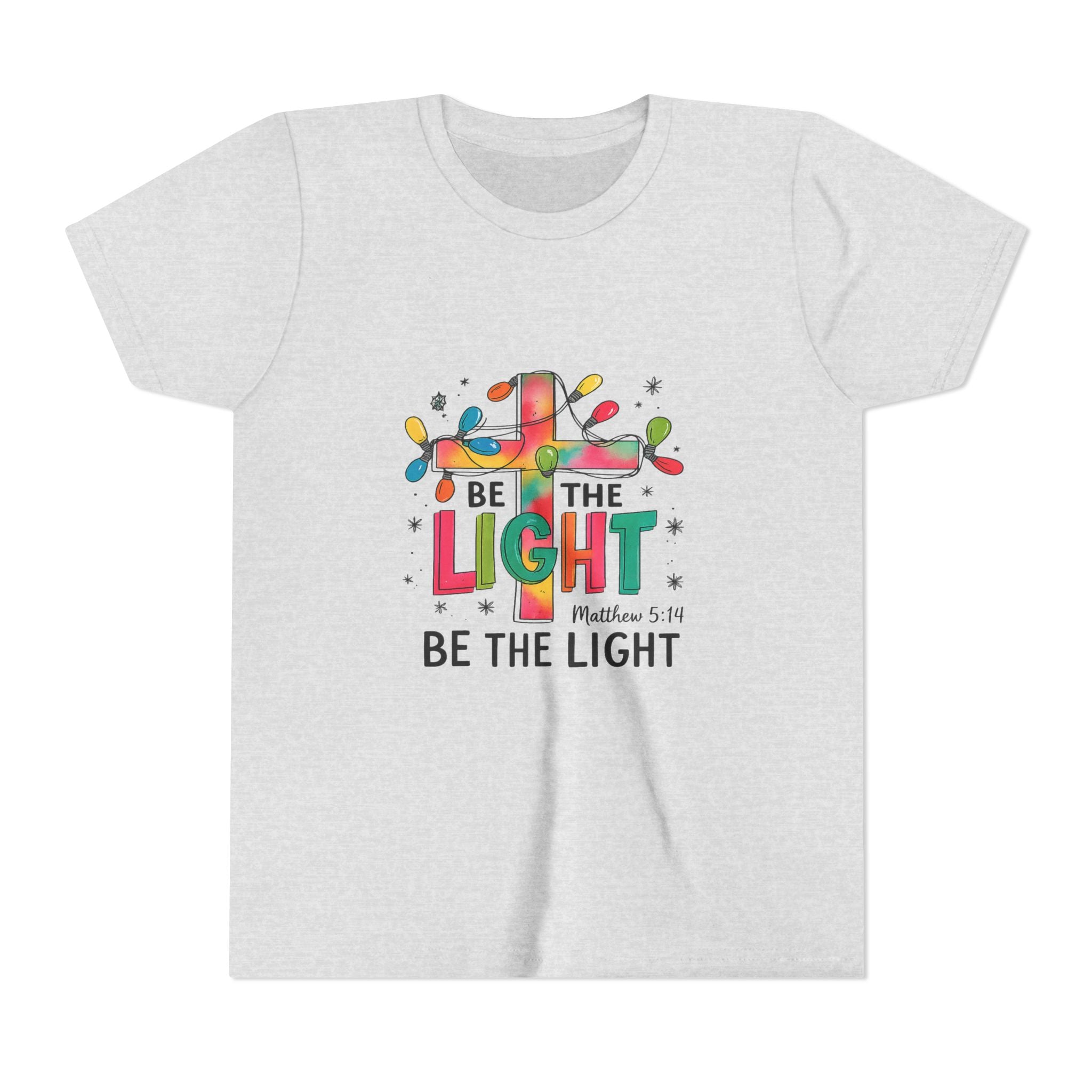 Be The Light Christmas - Youth Short Sleeve Tee - Fun & Stylish T-Shirt for Kids