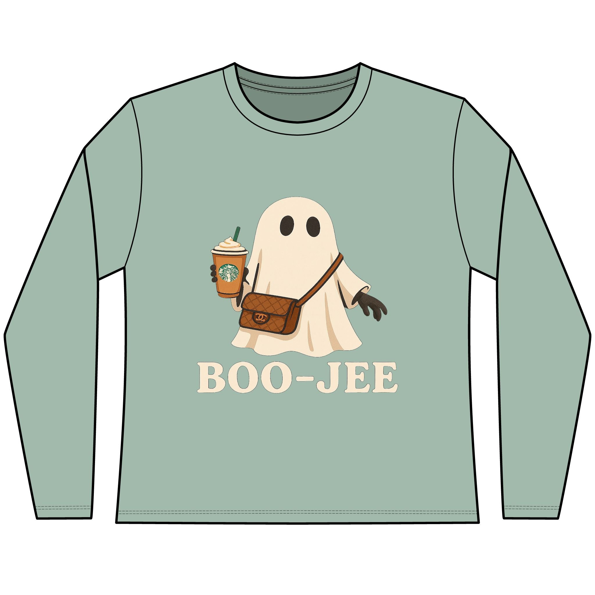 Boo-Jee Ghost Long Sleeve Tee | Cute Halloween Shirt | Women's FALL Fashion