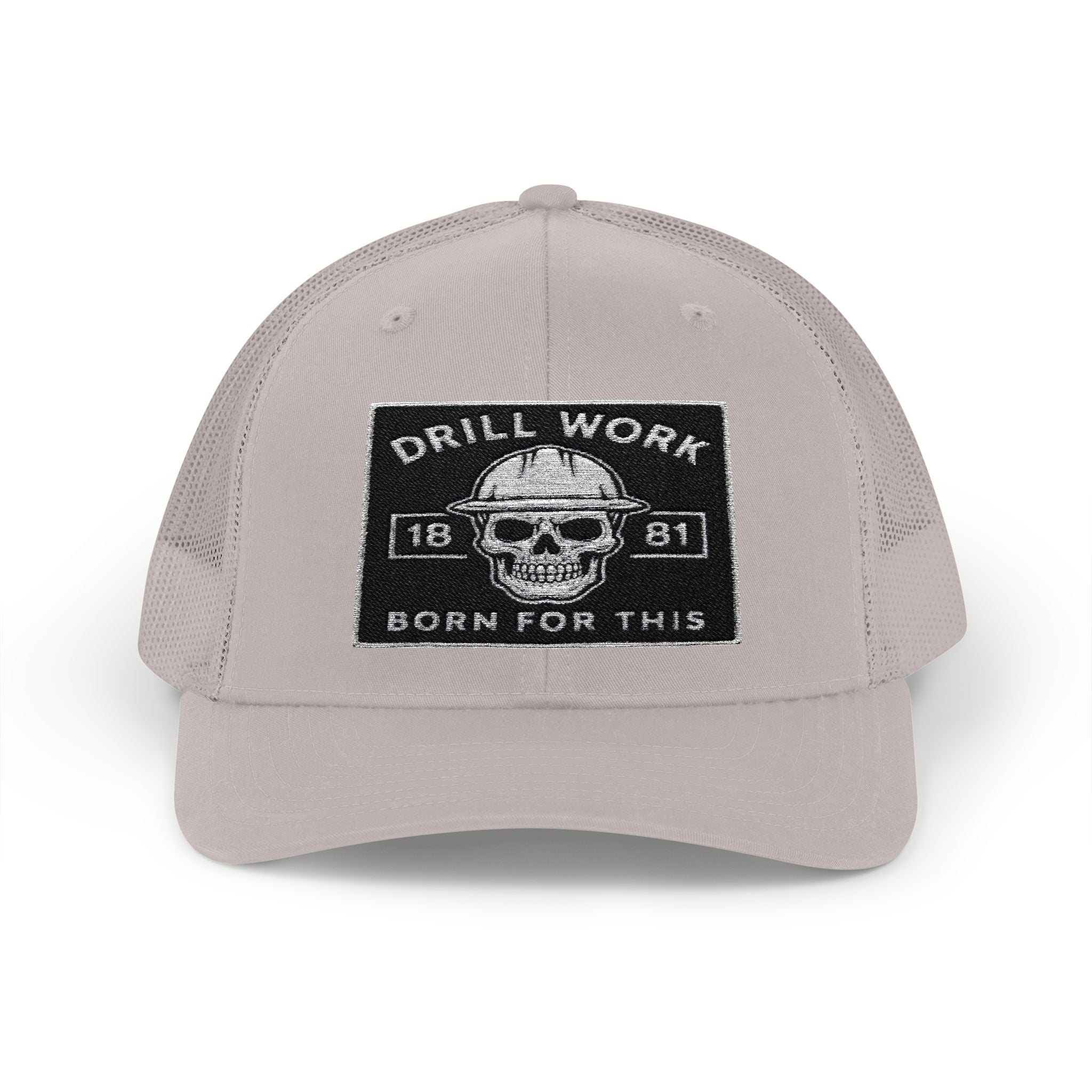Skull Drill Work Snapback Trucker Cap