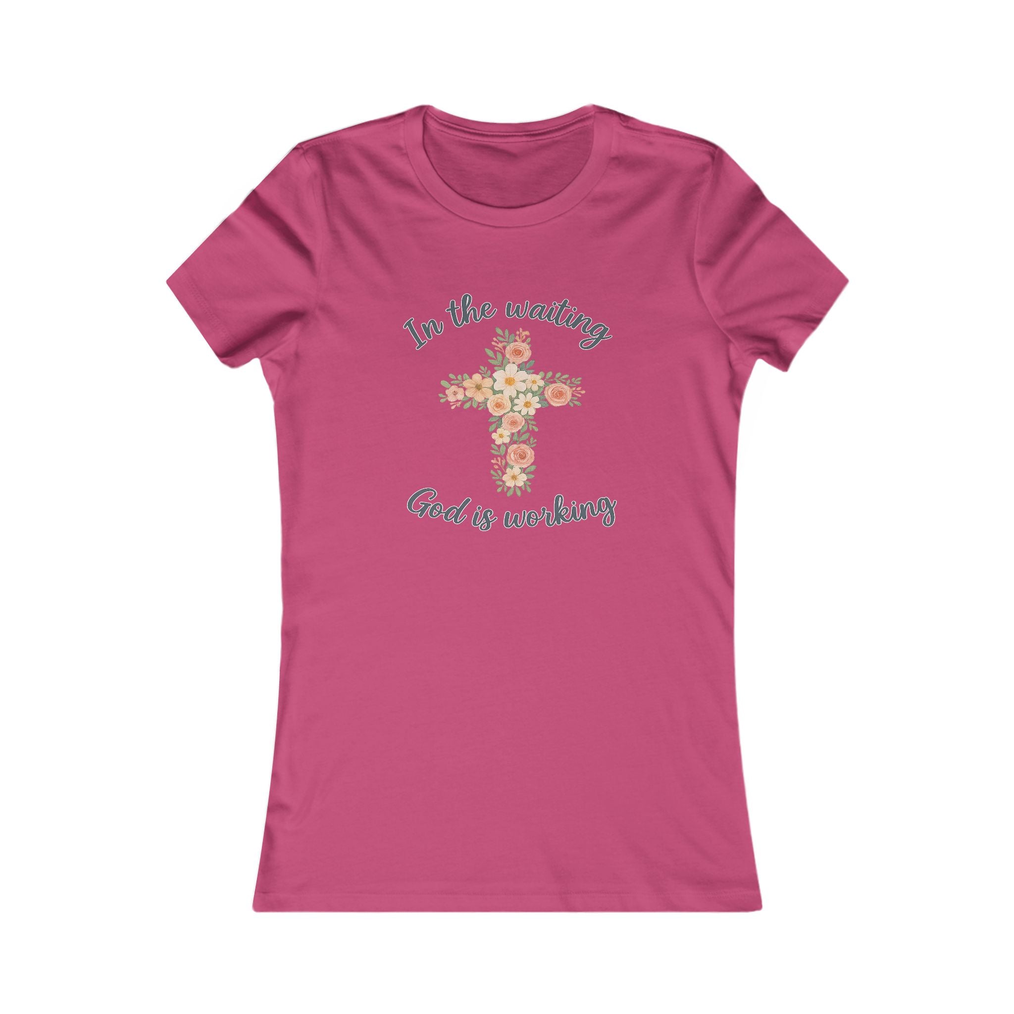 Women's Tee - In the Waiting God is Working Christian T-Shirt