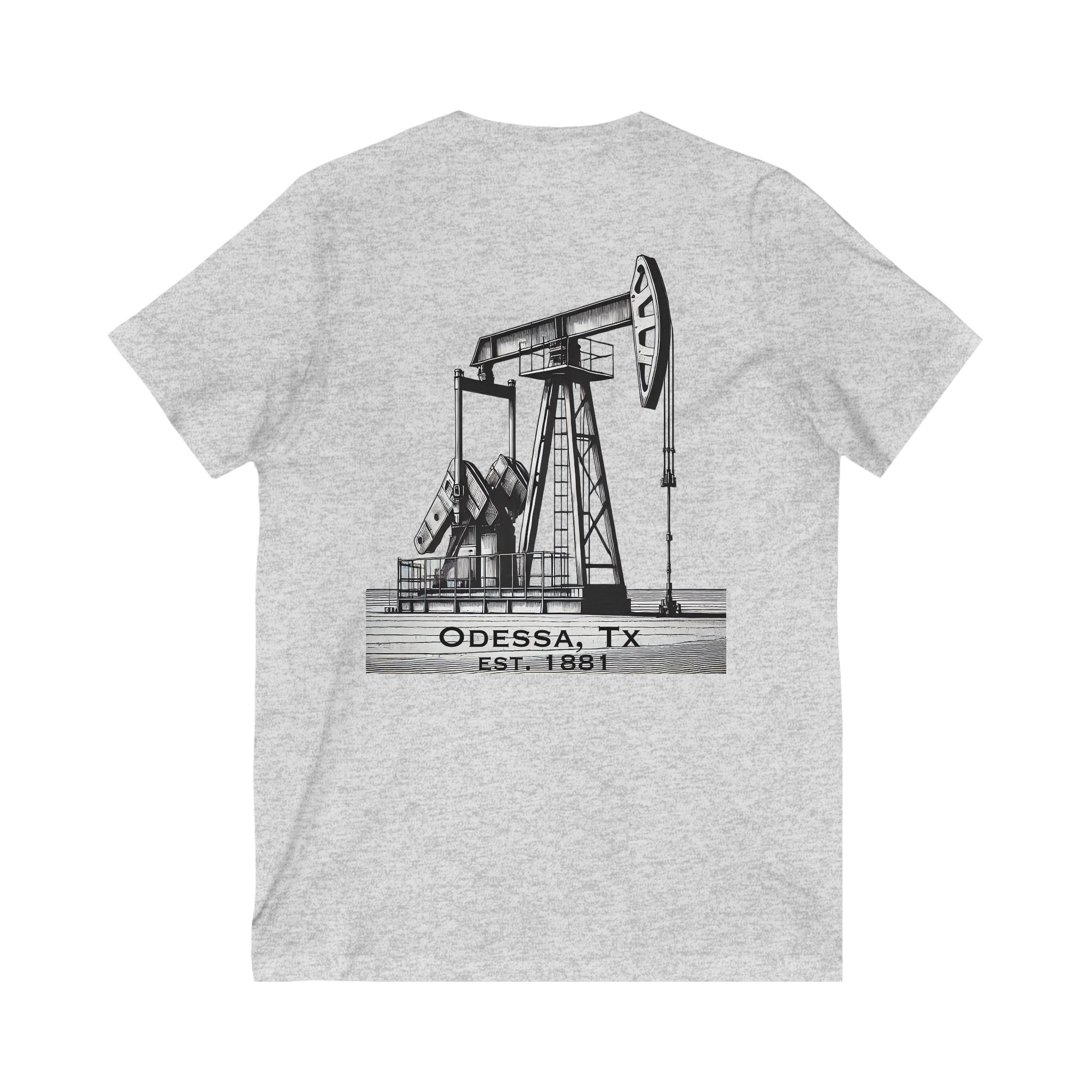 Odessa Est. 1881 - Unisex V-Neck Tee - Vintage Drill Logo