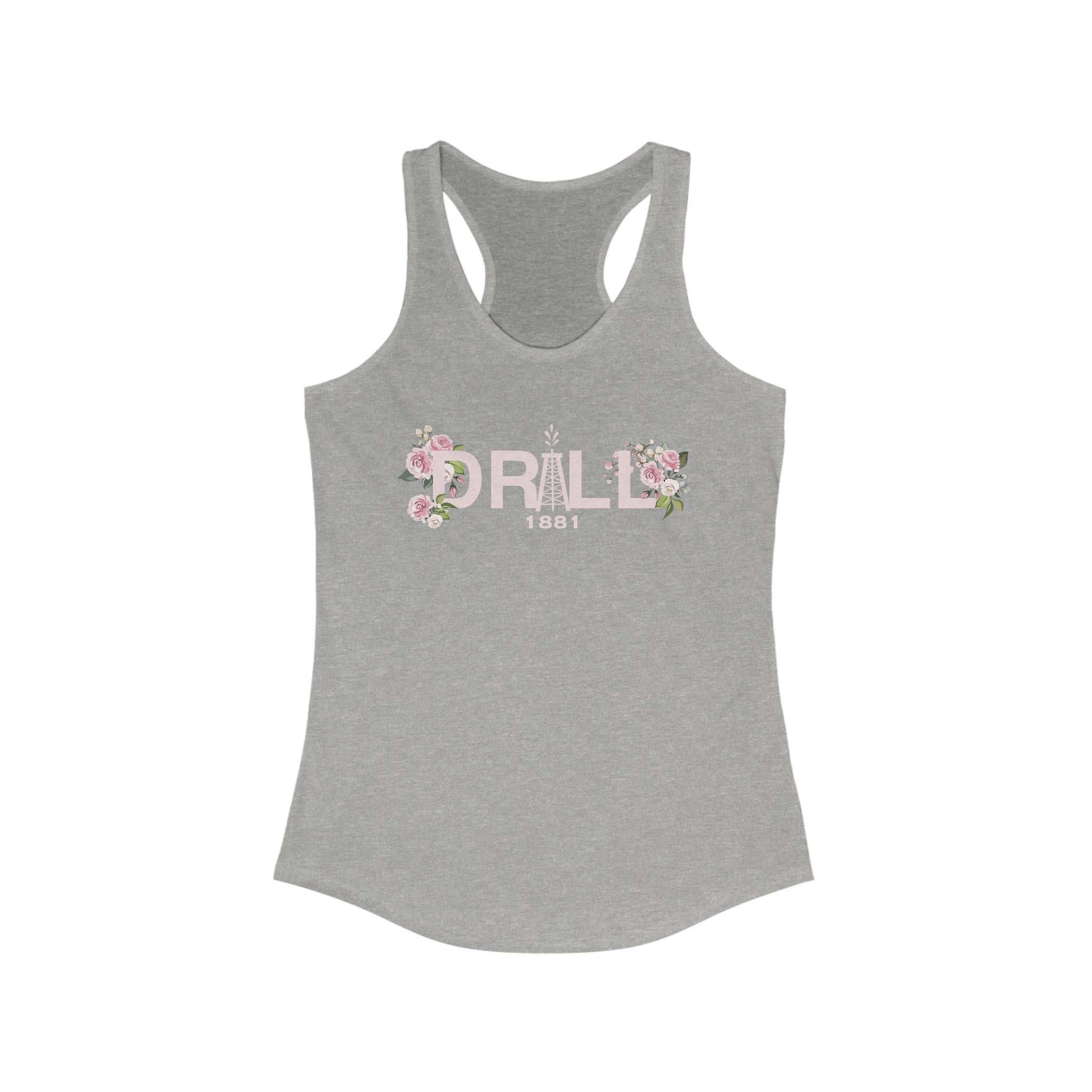 Floral Graphic Racerback Tank for Women - Casual Summer Top