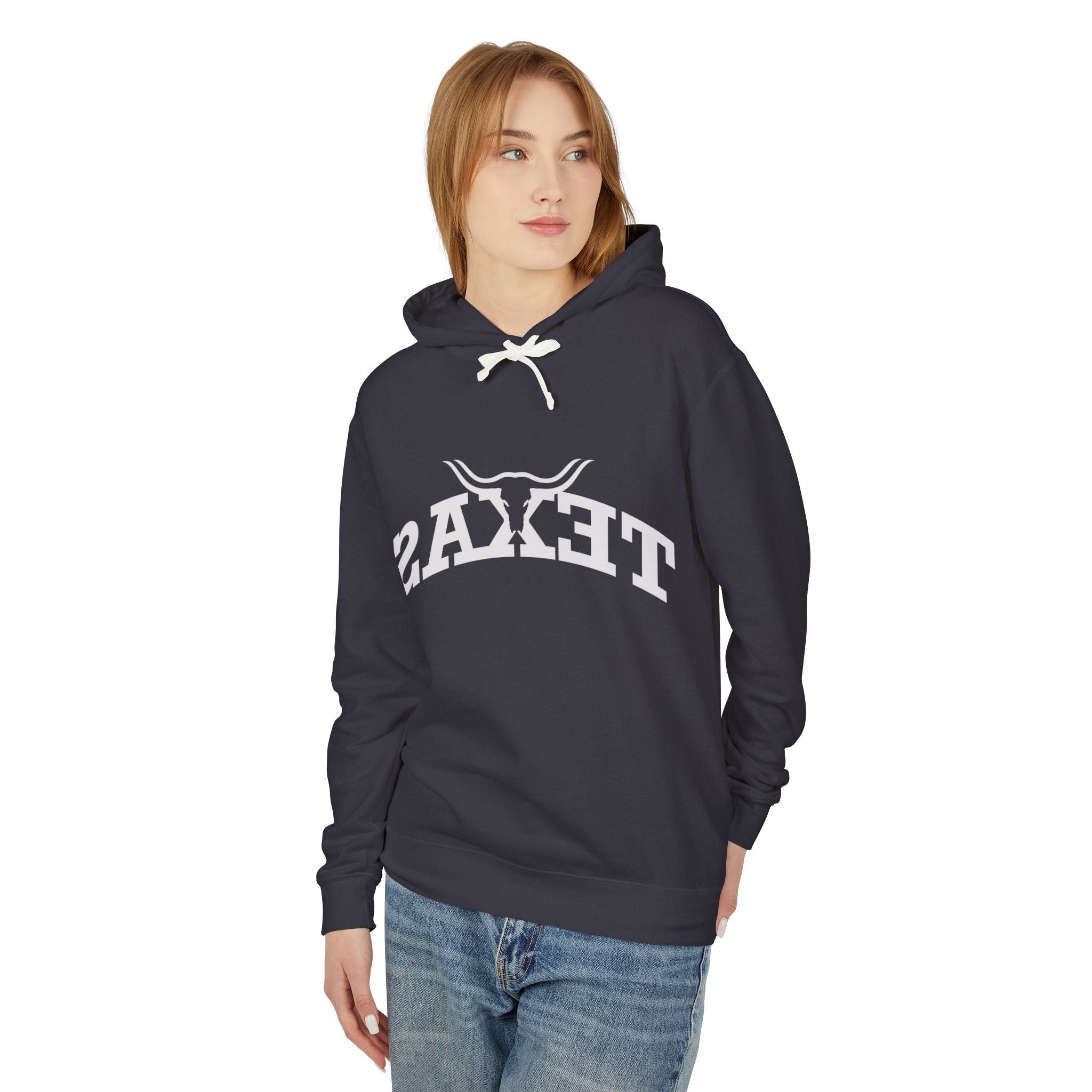 Texas Longhorn Backwards Logo - Soft Lightweight Hoodie