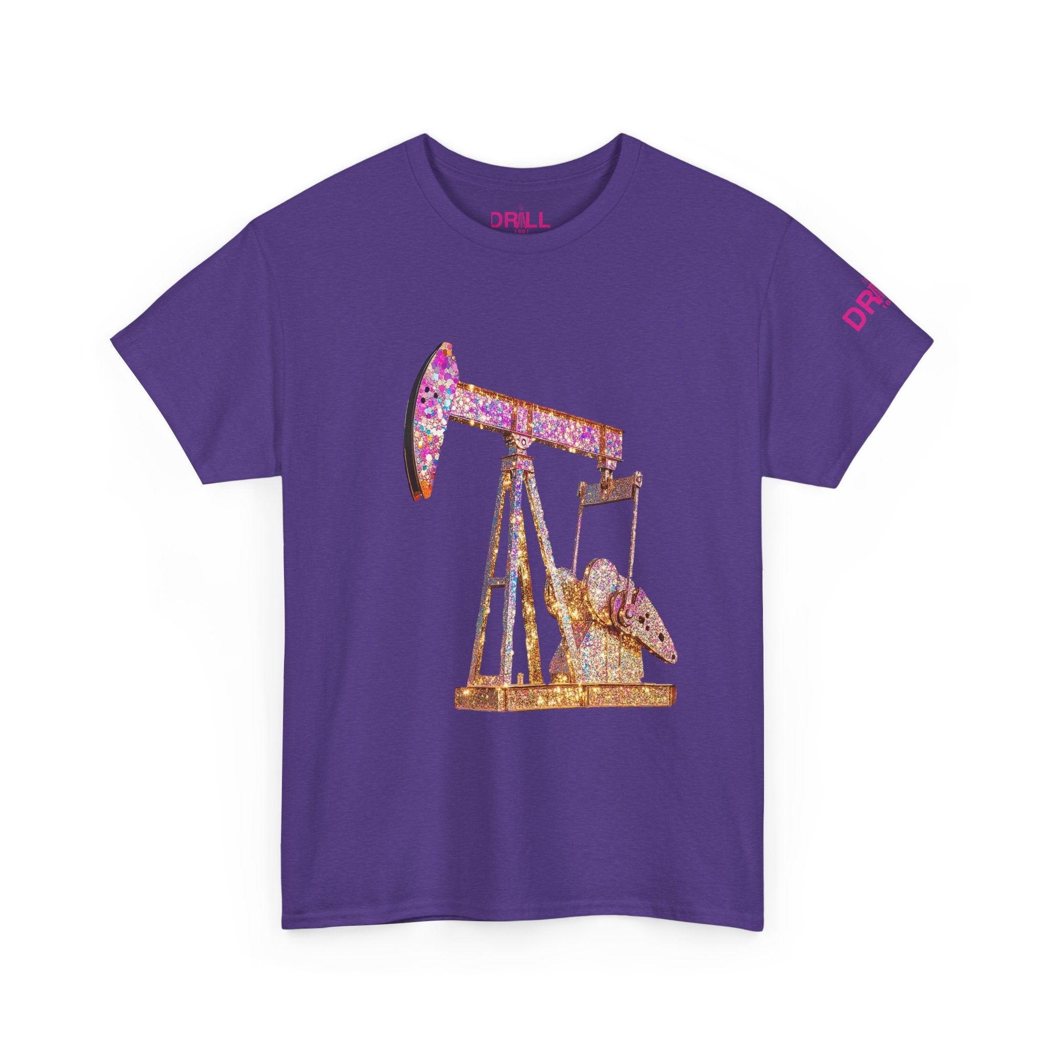 Glitter Pumpjack Front - Black - SS - T-Shirt