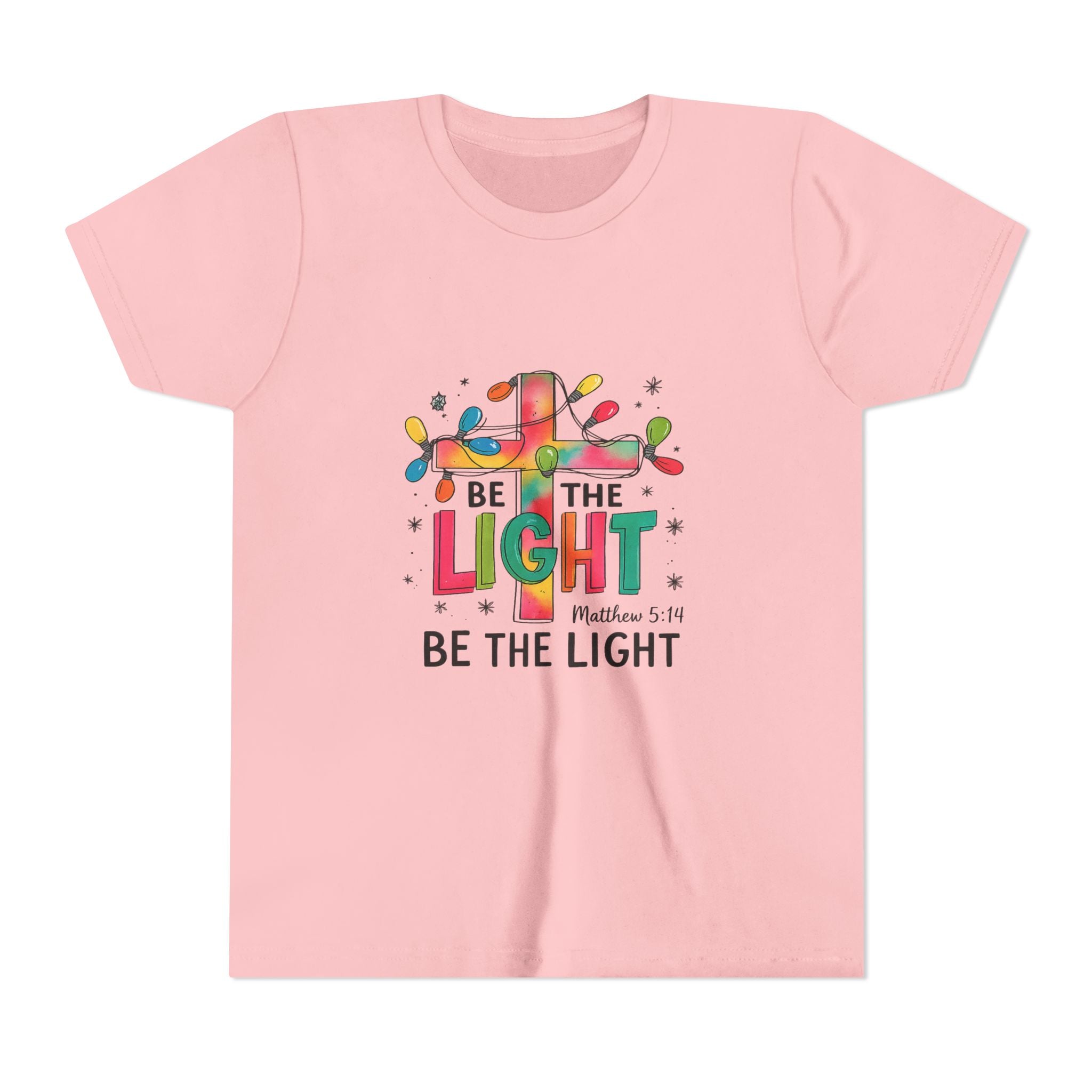 Be The Light Christmas - Youth Short Sleeve Tee - Fun & Stylish T-Shirt for Kids