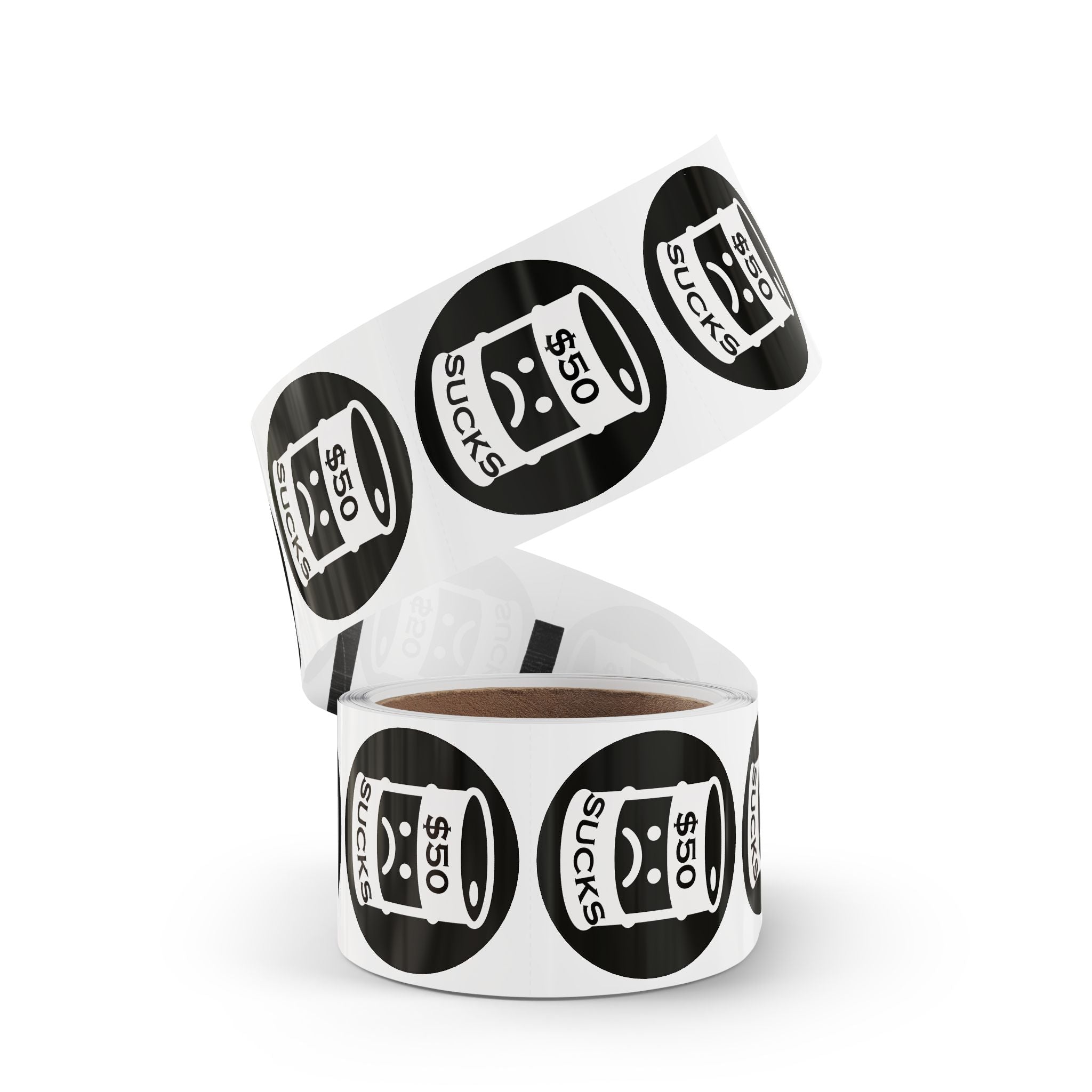 $50 Sucks - Round Sticker Label Rolls