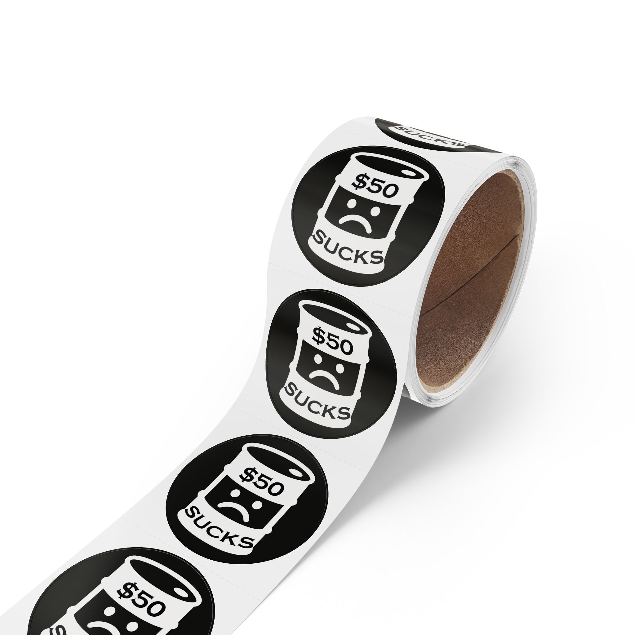 $50 Sucks - Round Sticker Label Rolls