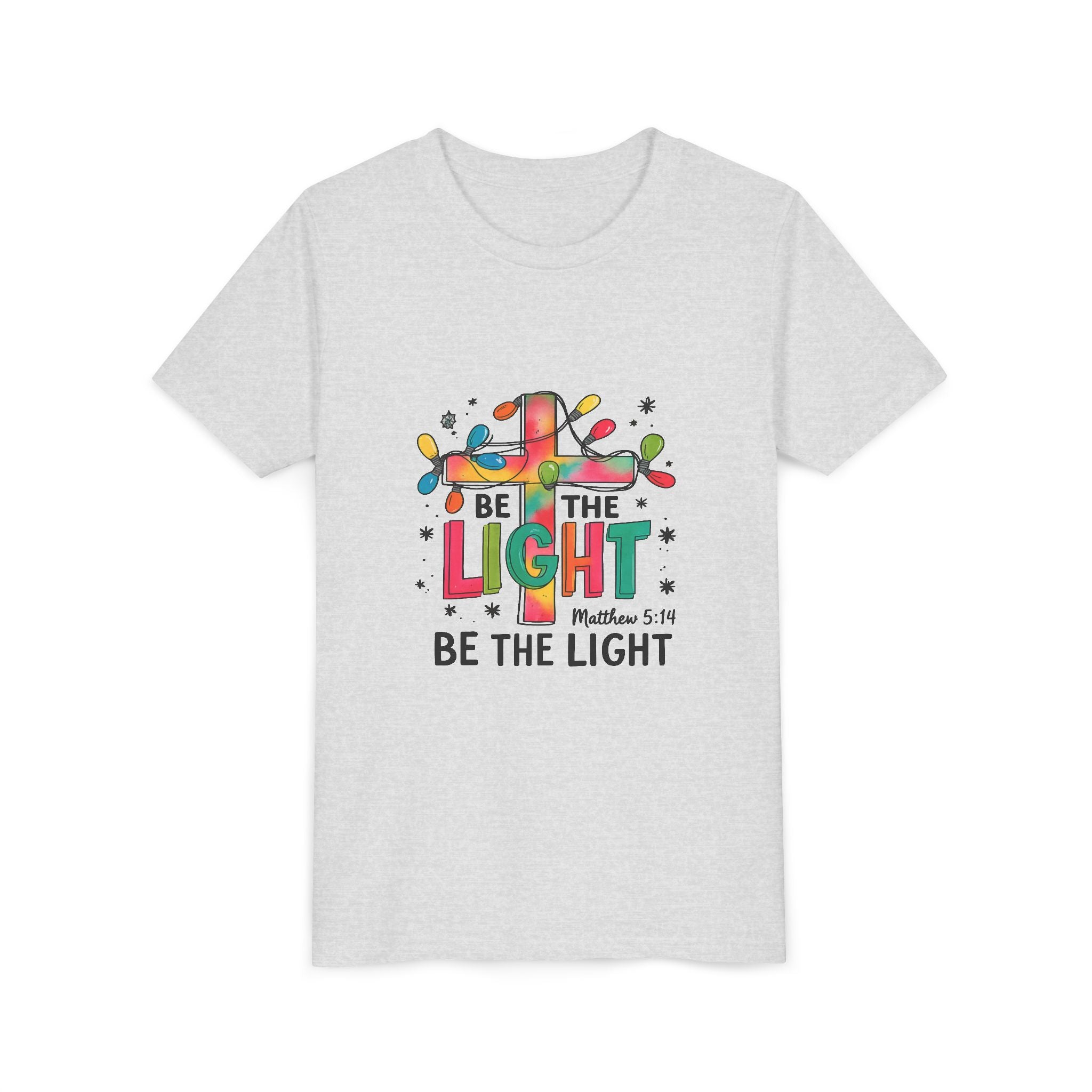 Be The Light Christmas - Youth Short Sleeve Tee - Fun & Stylish T-Shirt for Kids